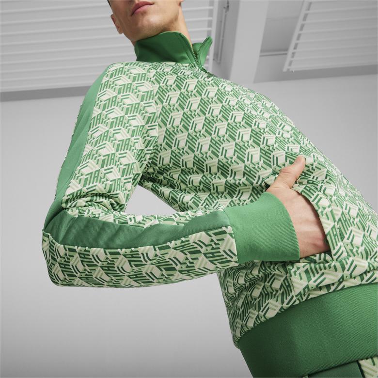 Puma T7 Aop Track Erkek Yeşil Eşofman Üstü