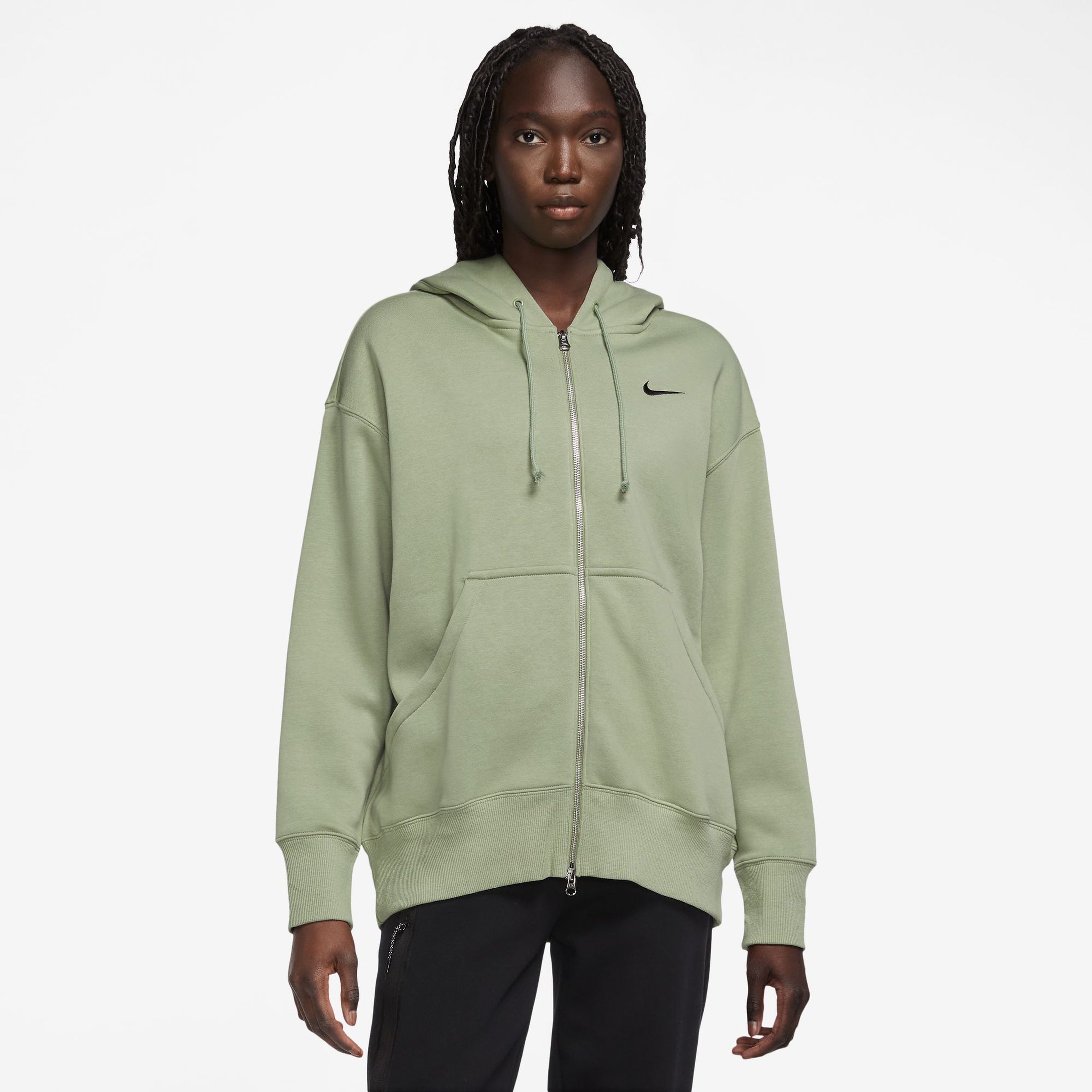 Nike Sportswear Phoenix Fleece Oversize Kadın Yeşil Eşofman Üstü