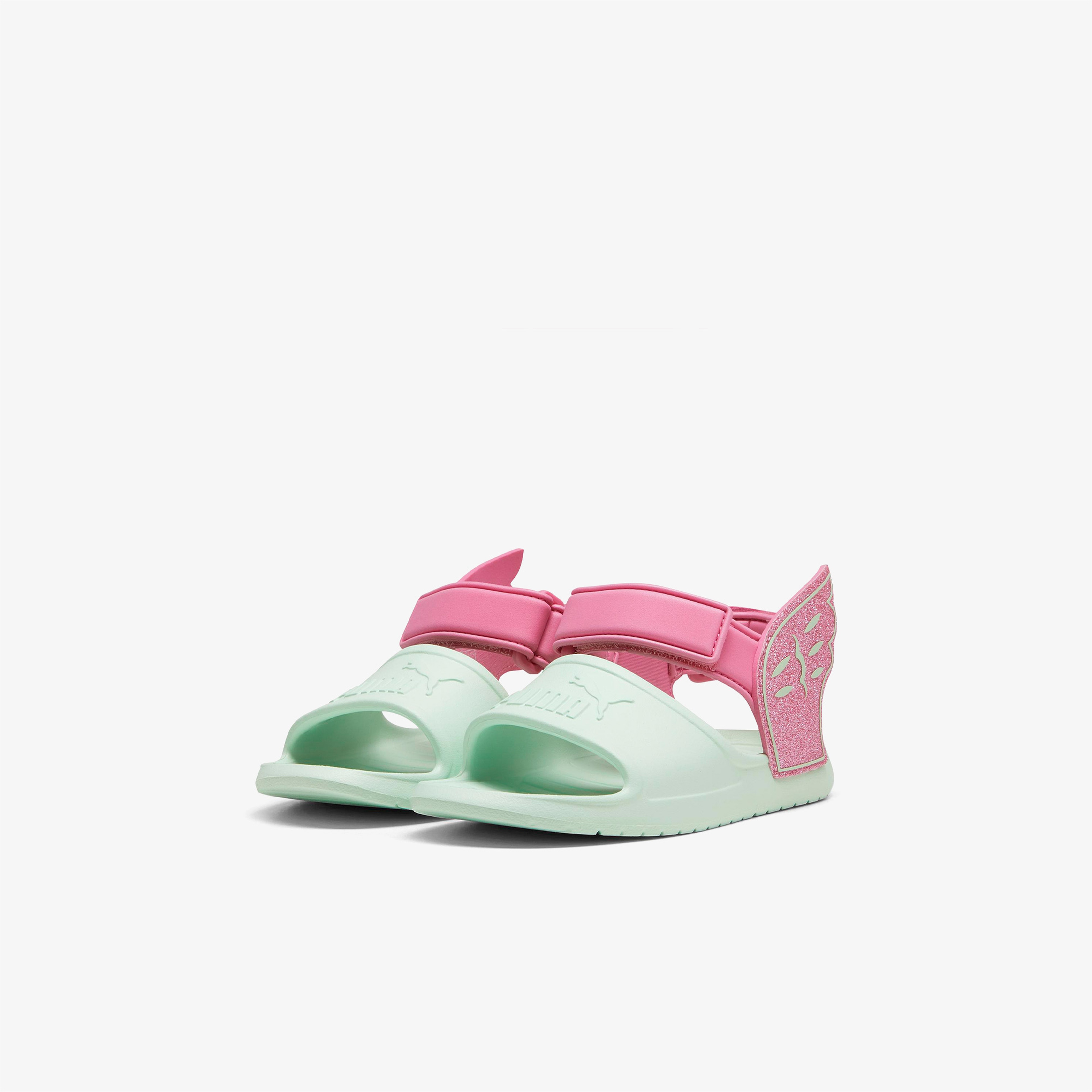 Puma Divecat V2 Injex Hero Glitz Çocuk Yeşil/Pembe Sandalet