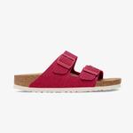 Birkenstock Arizona Tex Rough Canvas Vegan Kadın Bordo Terlik