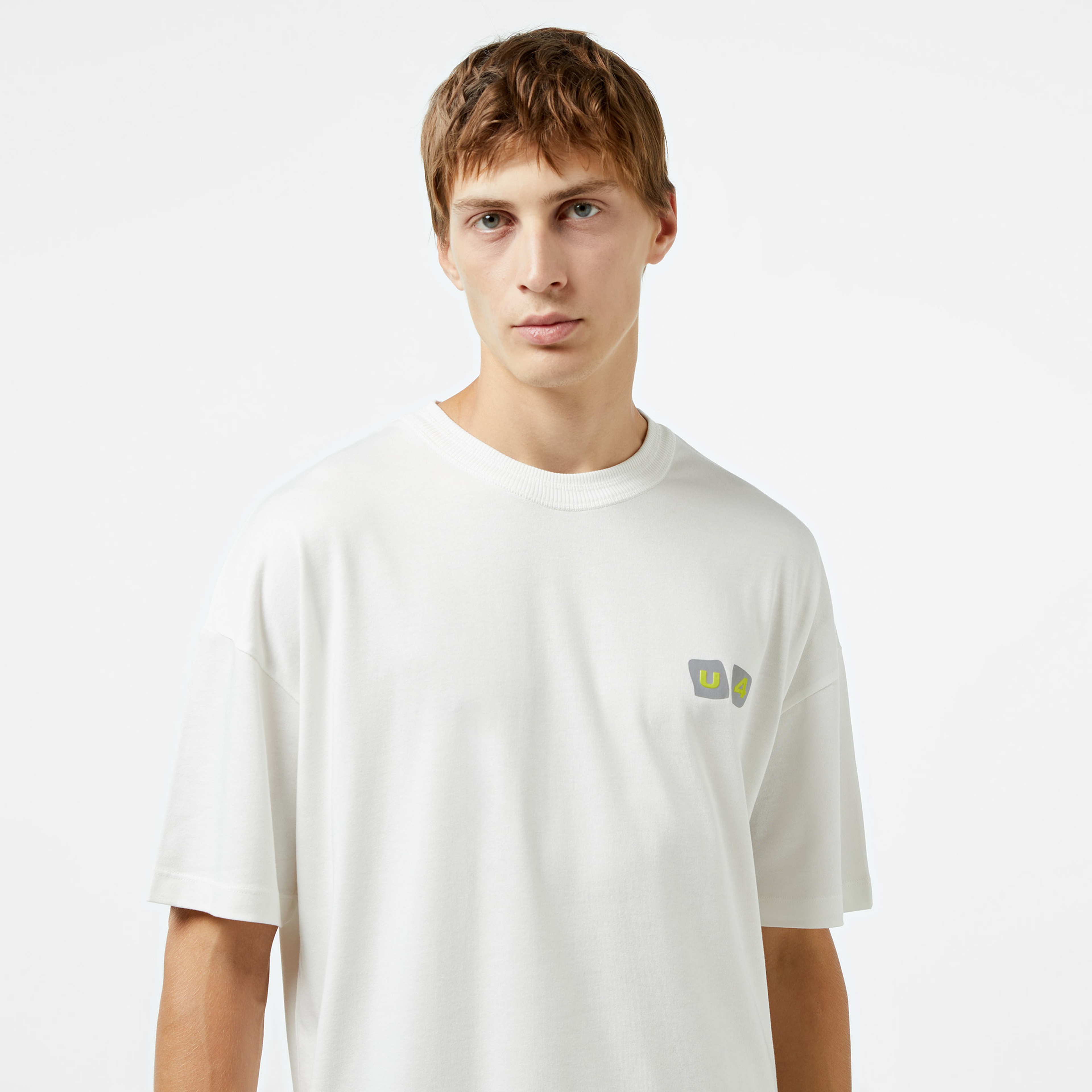 UNITED4 Erkek Beyaz T-Shirt