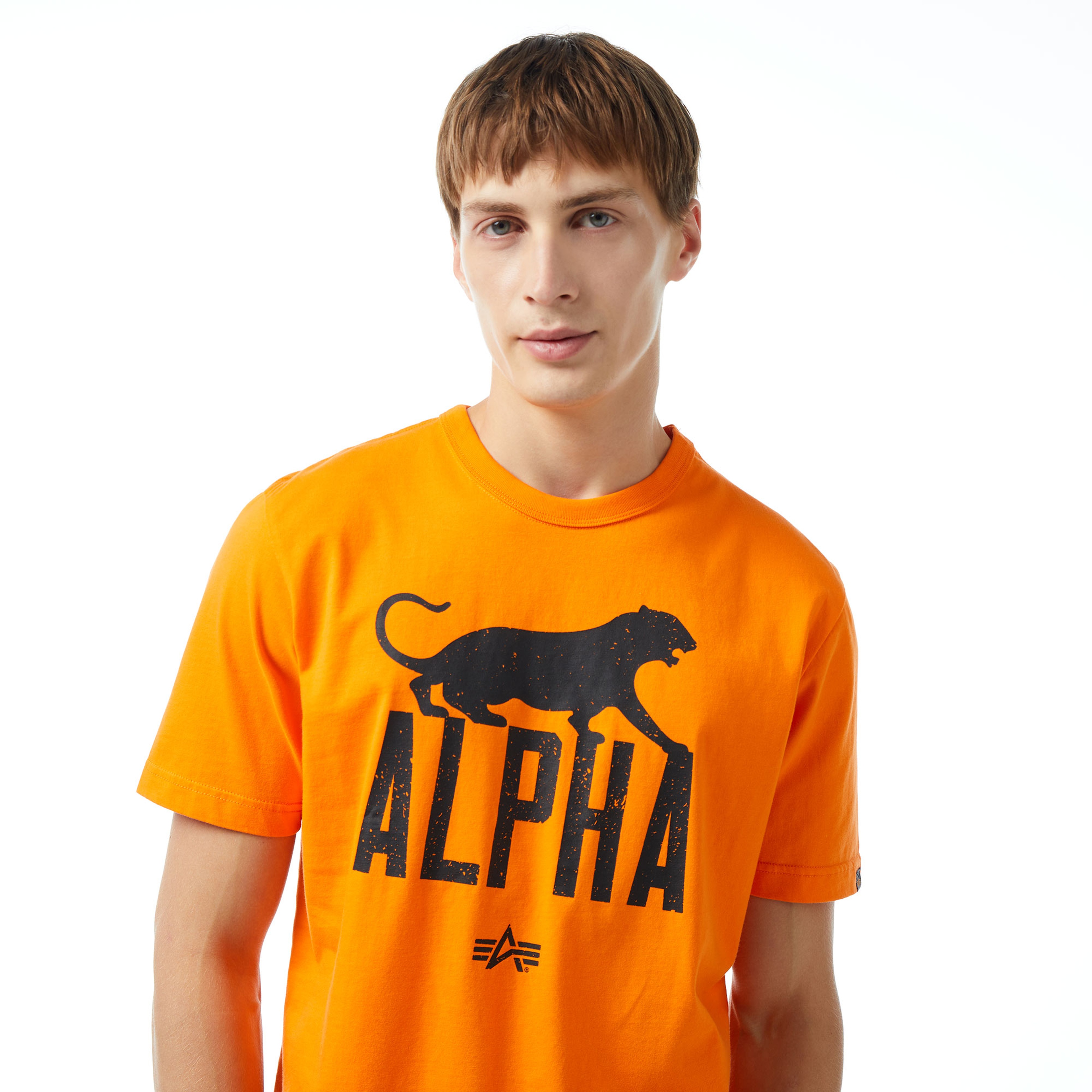 Alpha Industries Alpha Leopard Erkek Turuncu T-Shirt