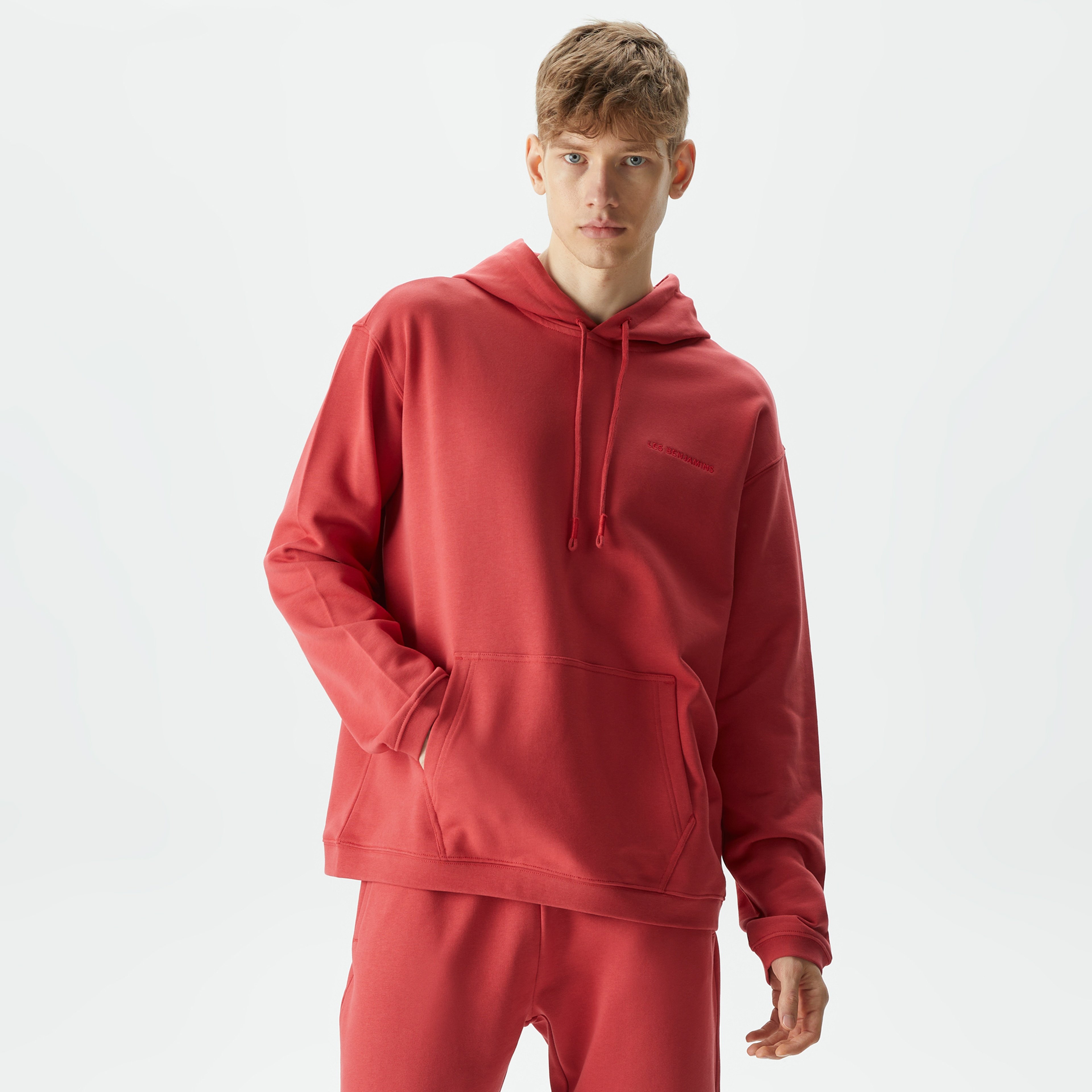 Les Benjamins Essential 304 Erkek Kırmızı Hoodie