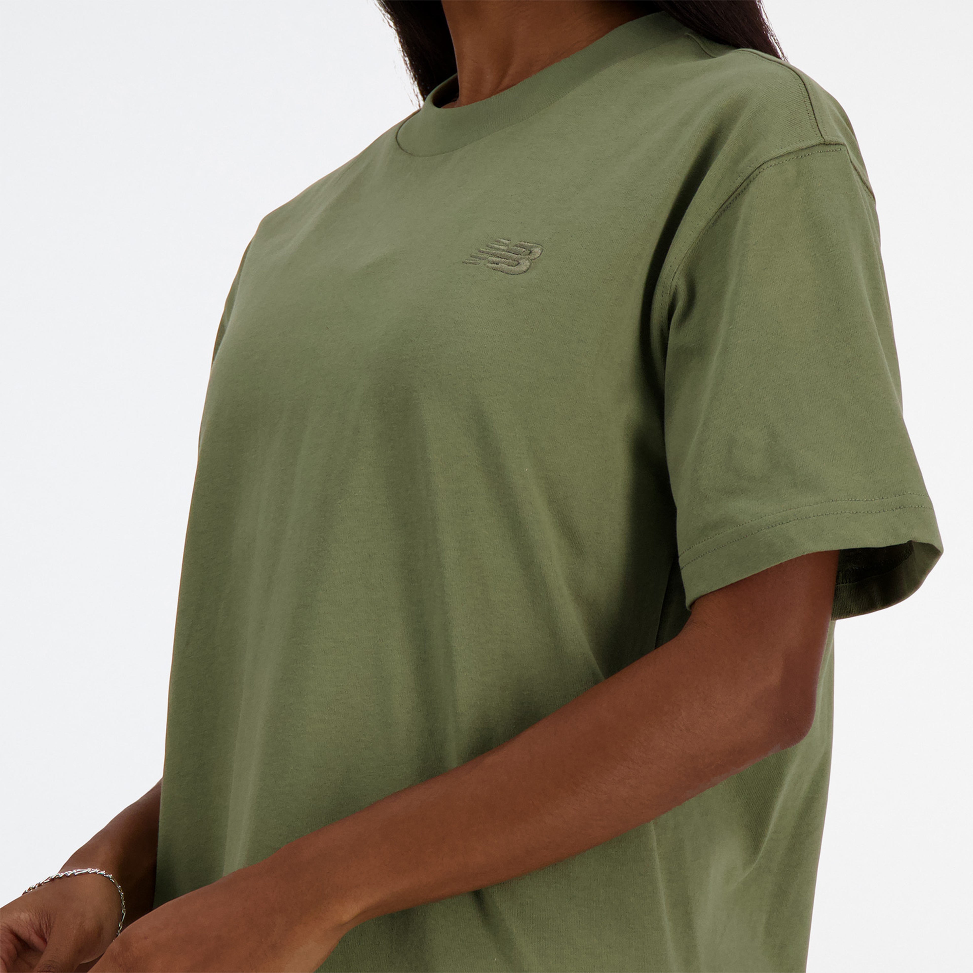 New Balance Athletics Jersey Kadın Haki T-Shirt