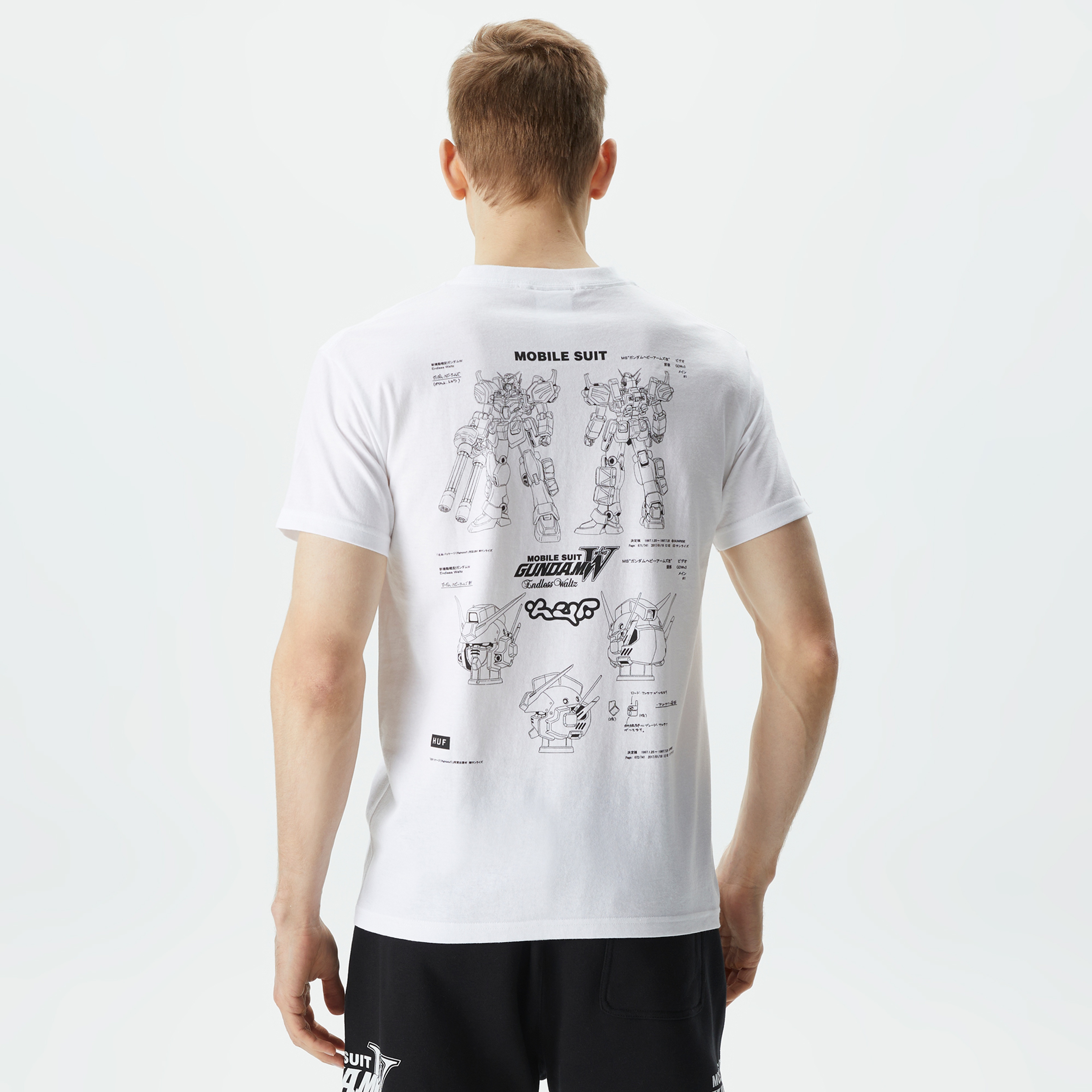 HUF Heavy Arms Schematics Erkek Beyaz T-Shirt