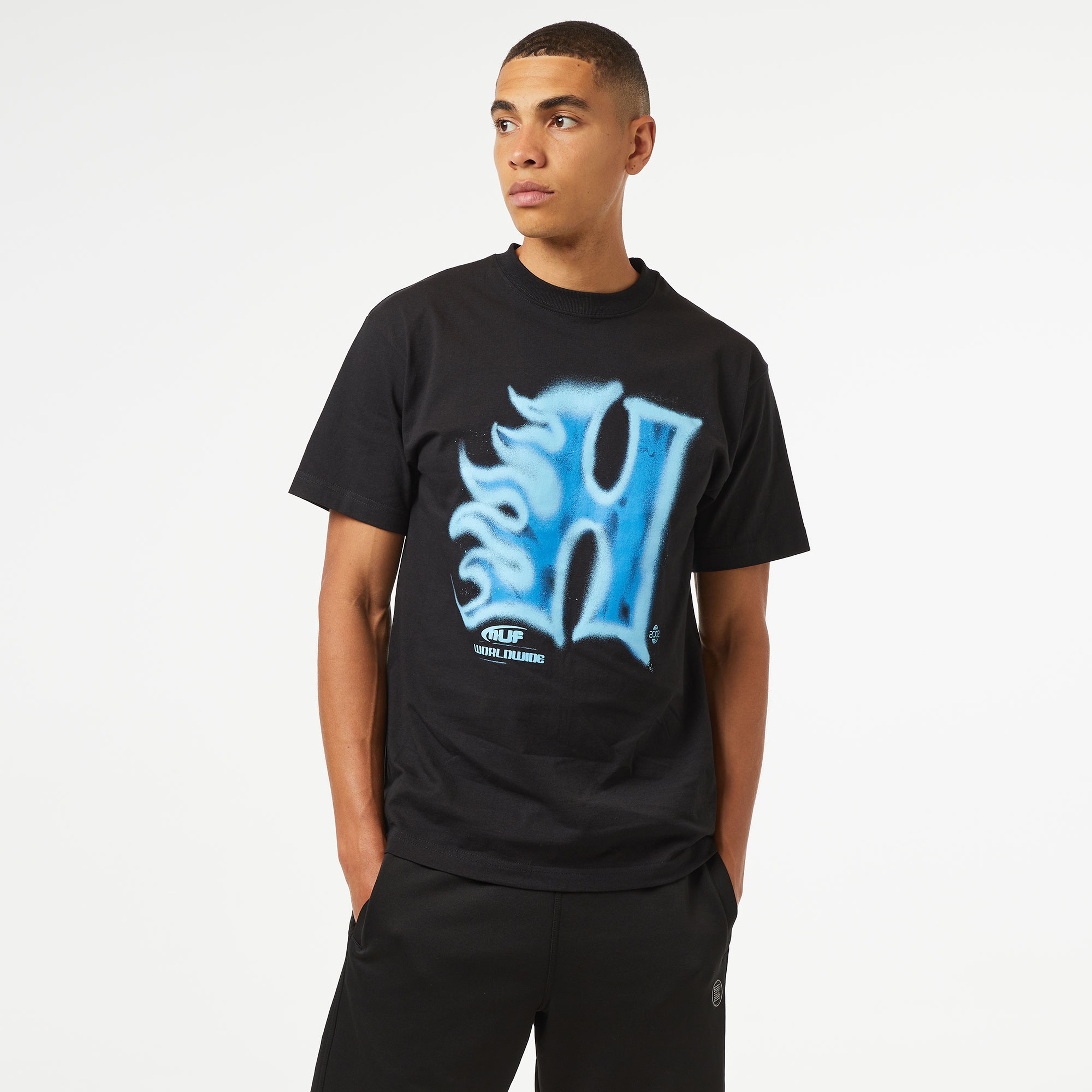 HUF Heat Wave S/S Erkek Siyah T-Shirt