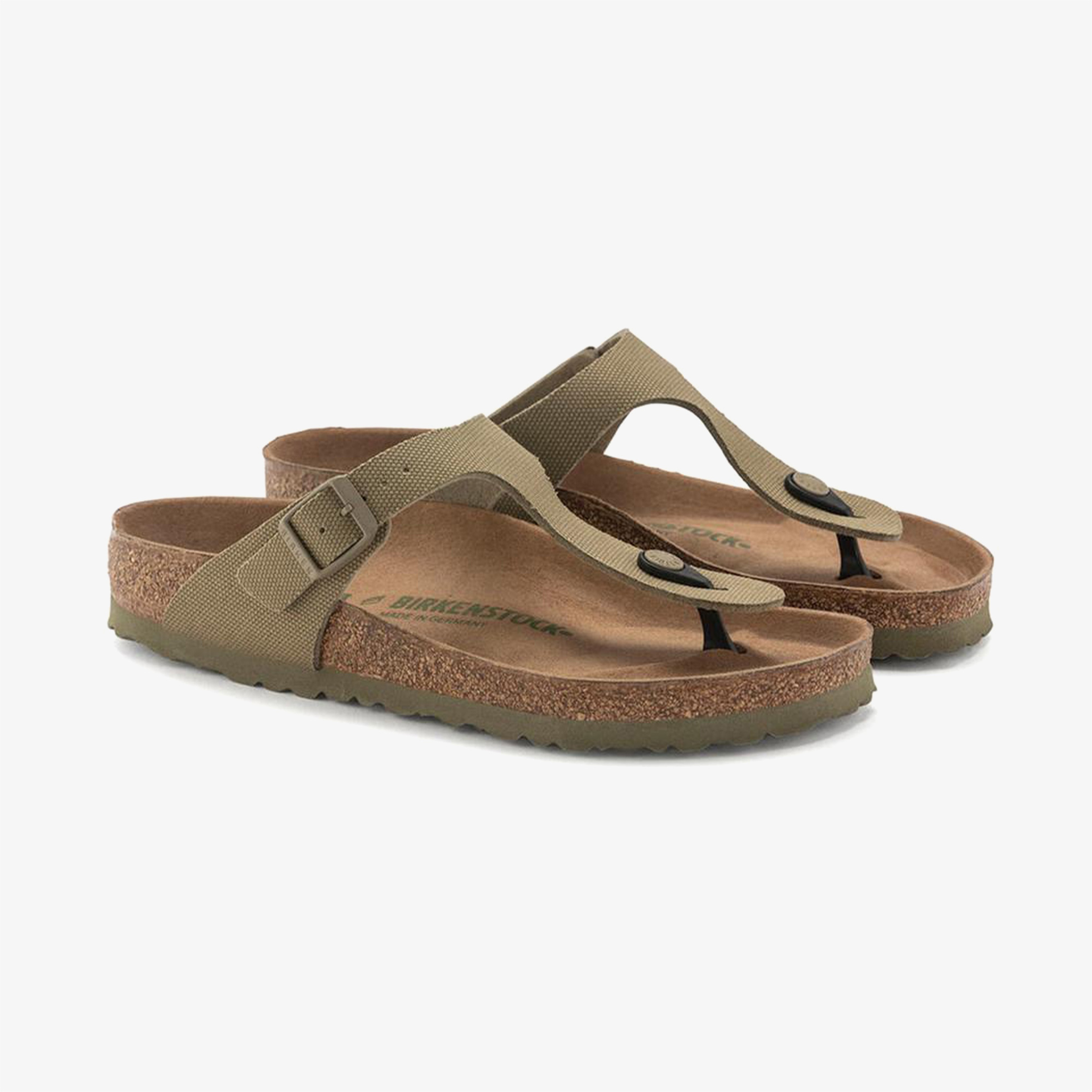 Birkenstock Gizeh Tex Canvas Vegan Kadın Haki Terlik