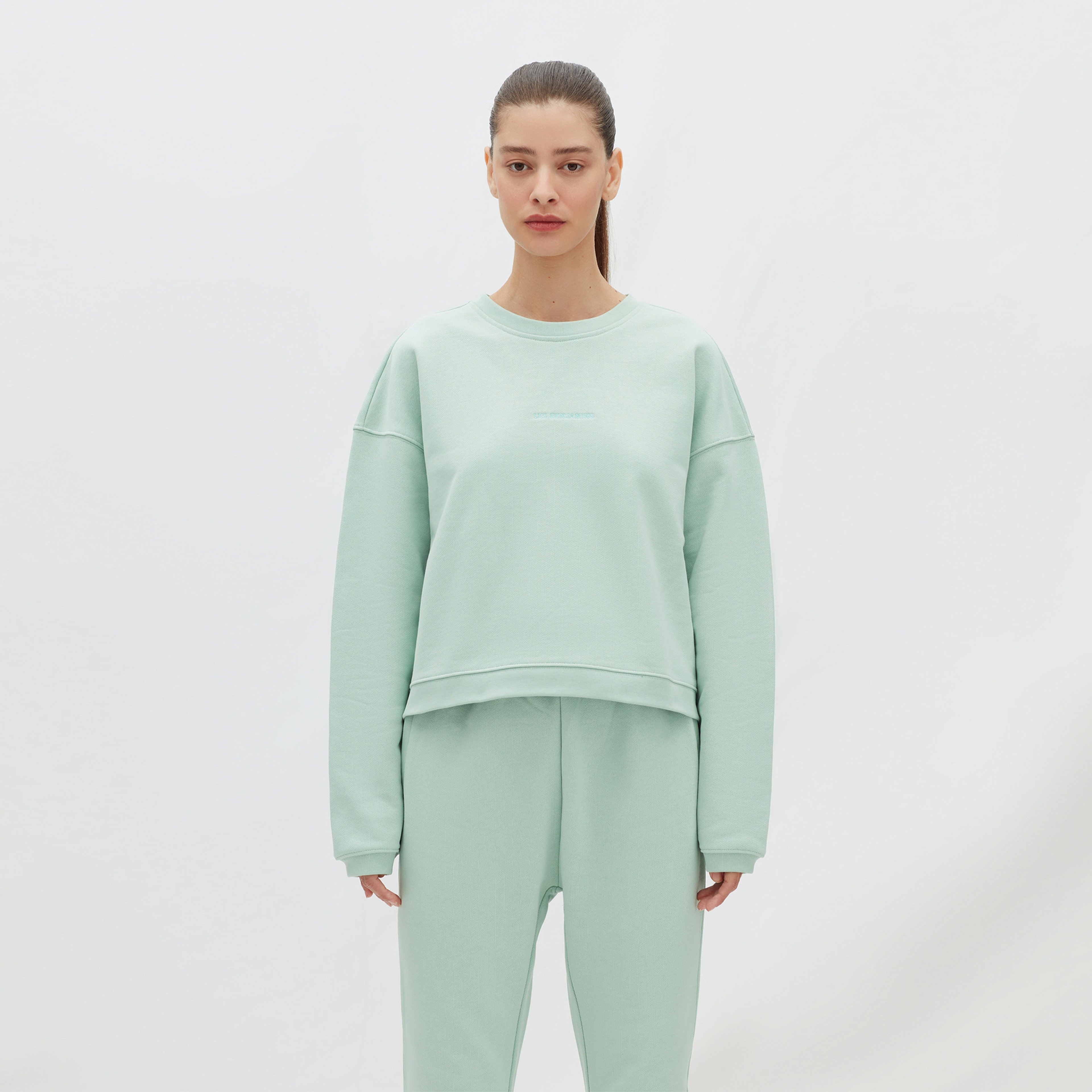 Les Benjamins Essentials Kadın Yeşil Sweatshirt