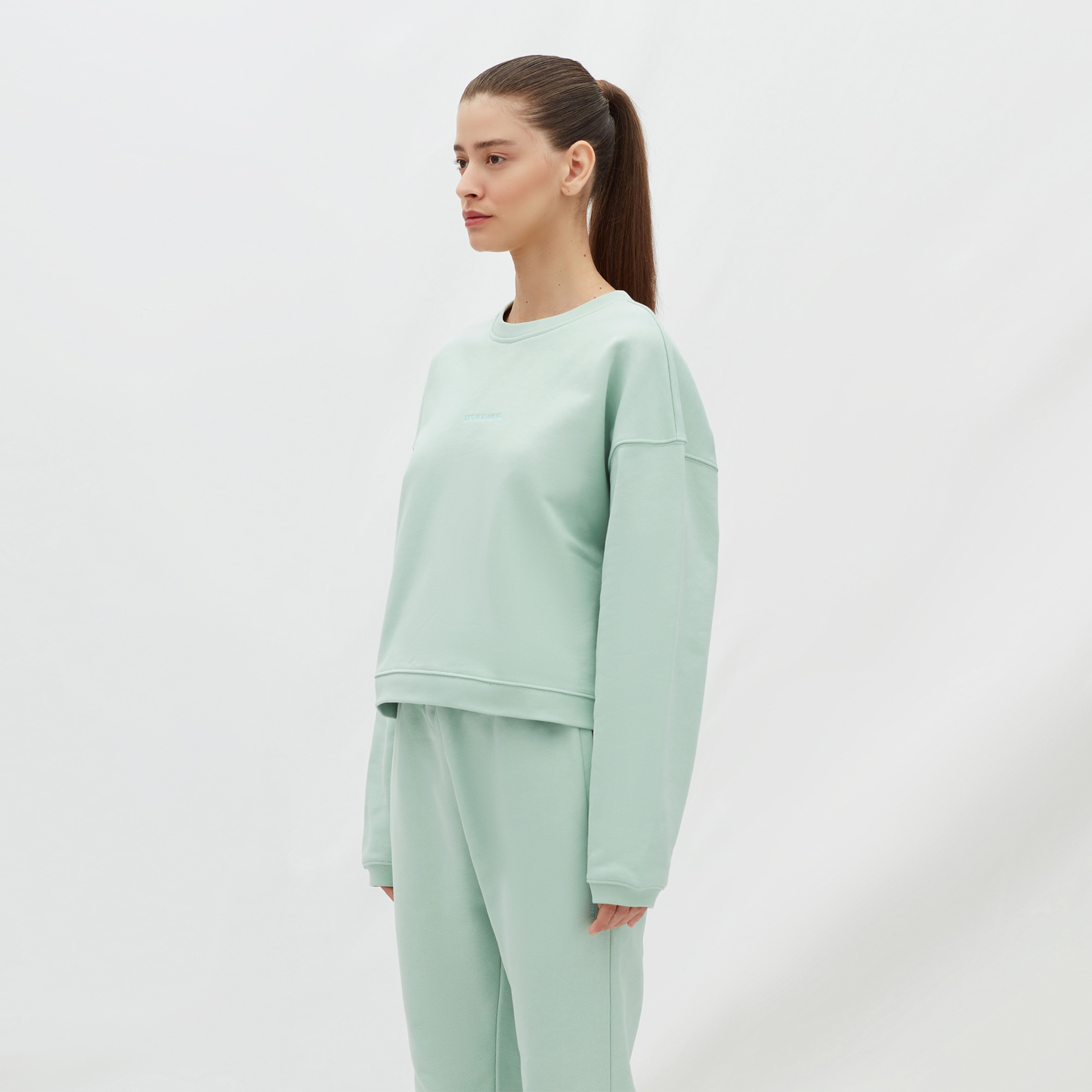 Les Benjamins Essentials Kadın Yeşil Sweatshirt