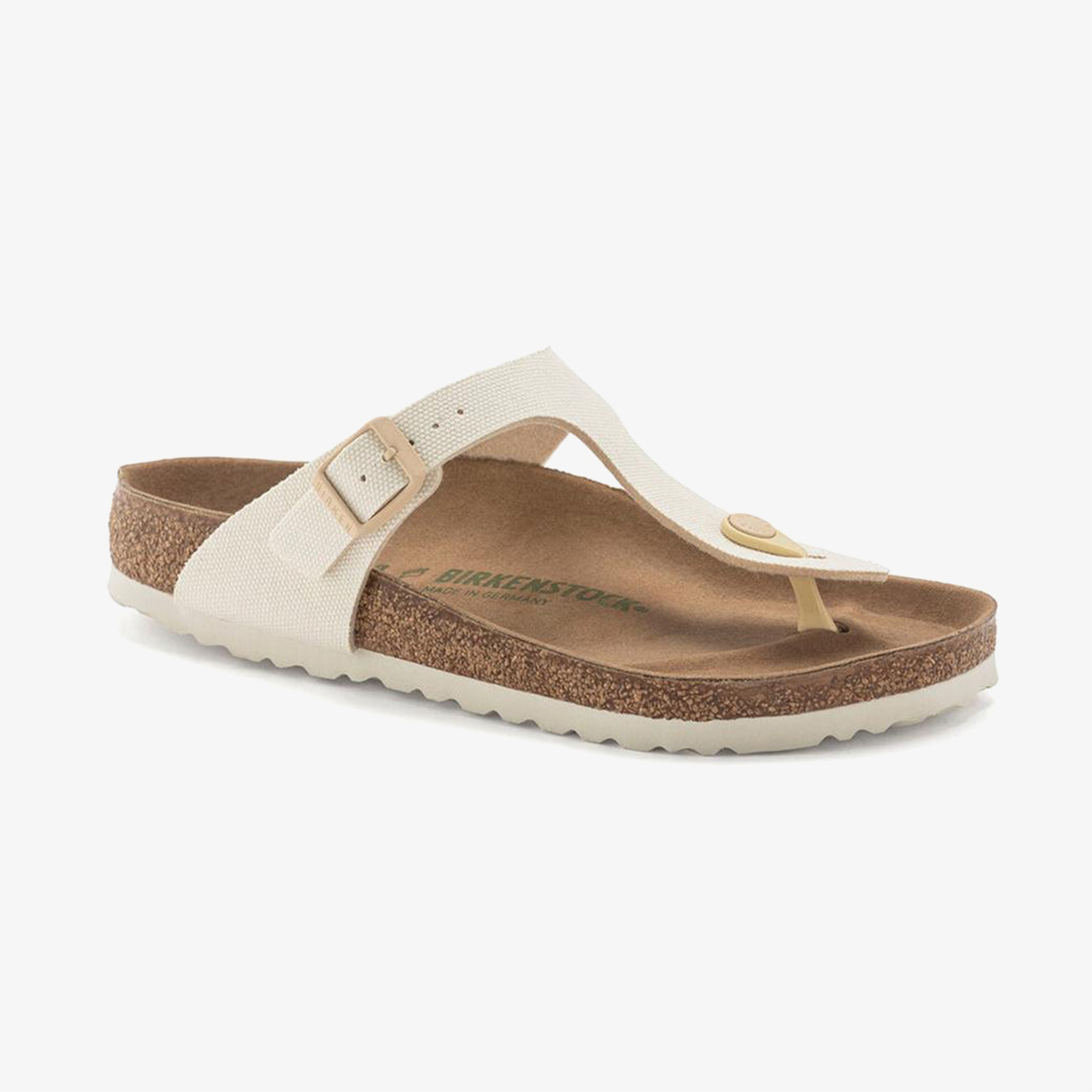 Birkenstock Gizeh Tex Canvas Vegan Kadın Krem Rengi Terlik