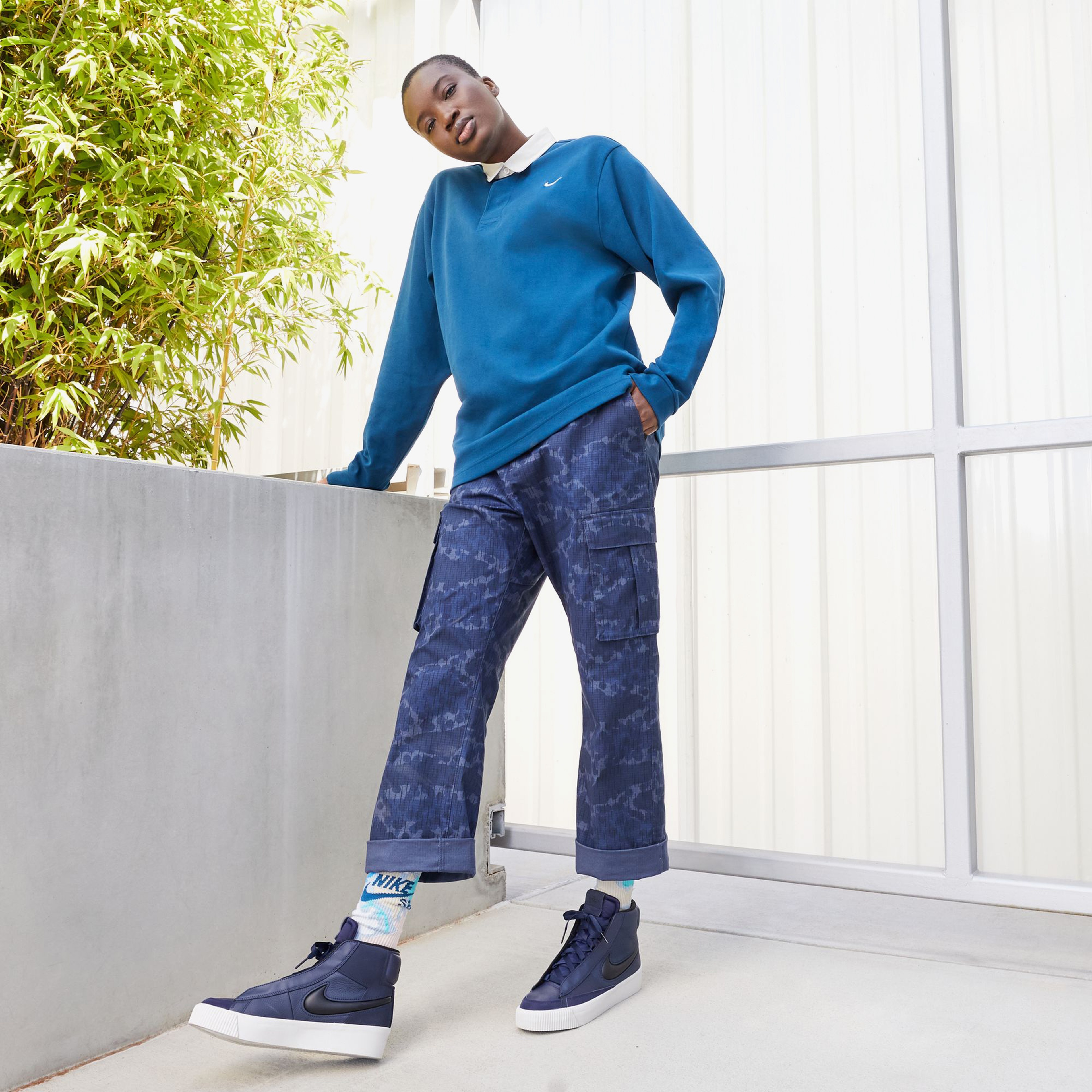 Nike Blazer Mid Victory Kadın Lacivert Spor Ayakkabı