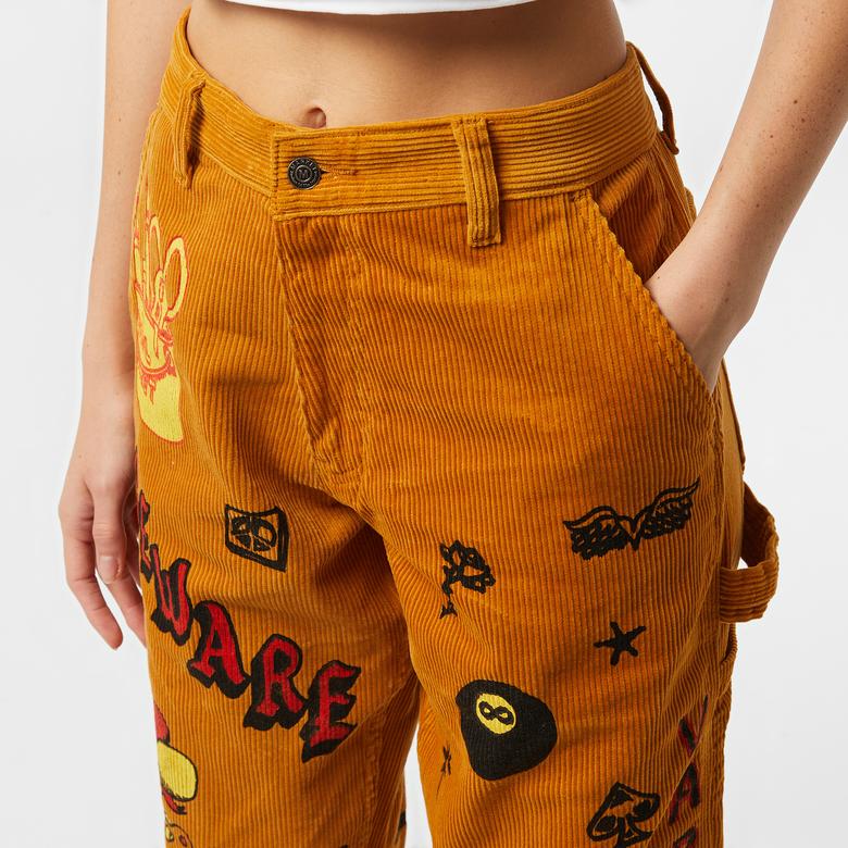 Market Boosted Club Corduroy Kadın Kahverengi Pantolon