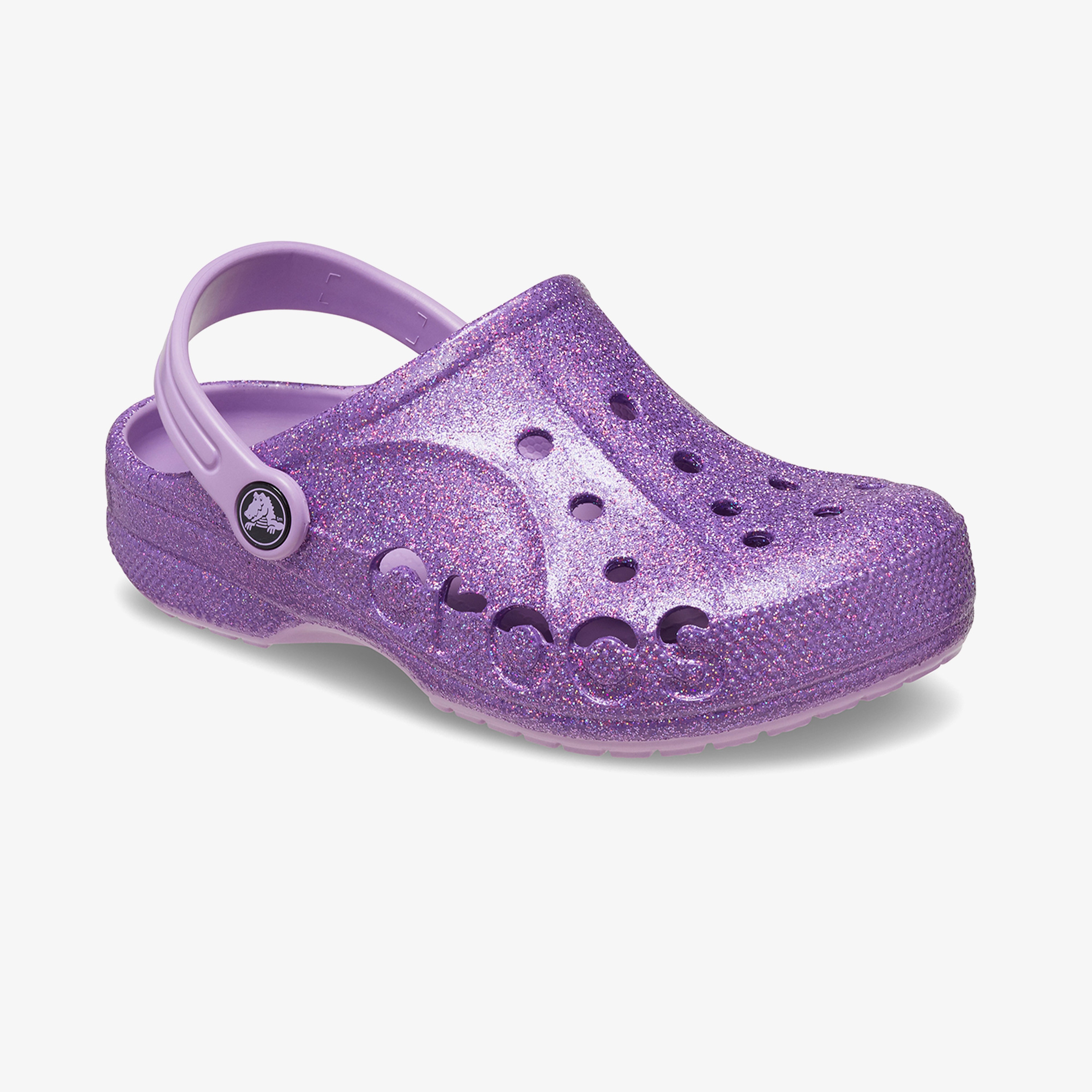 Crocs Baya Glitter K Çocuk Mor Terlik