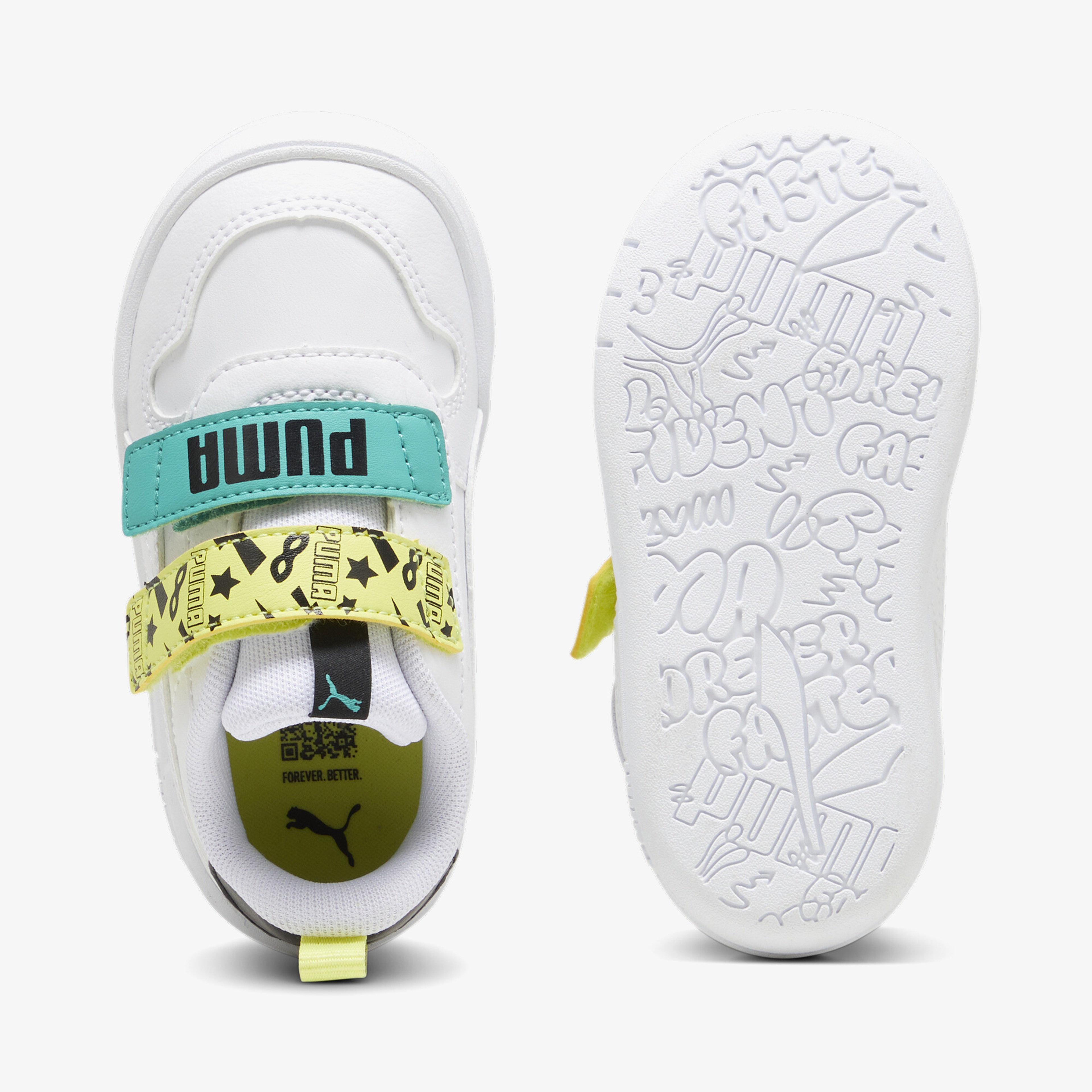 Puma Multiflexsl Masked Hero Vinf Bebek Beyaz Spor Ayakkabı