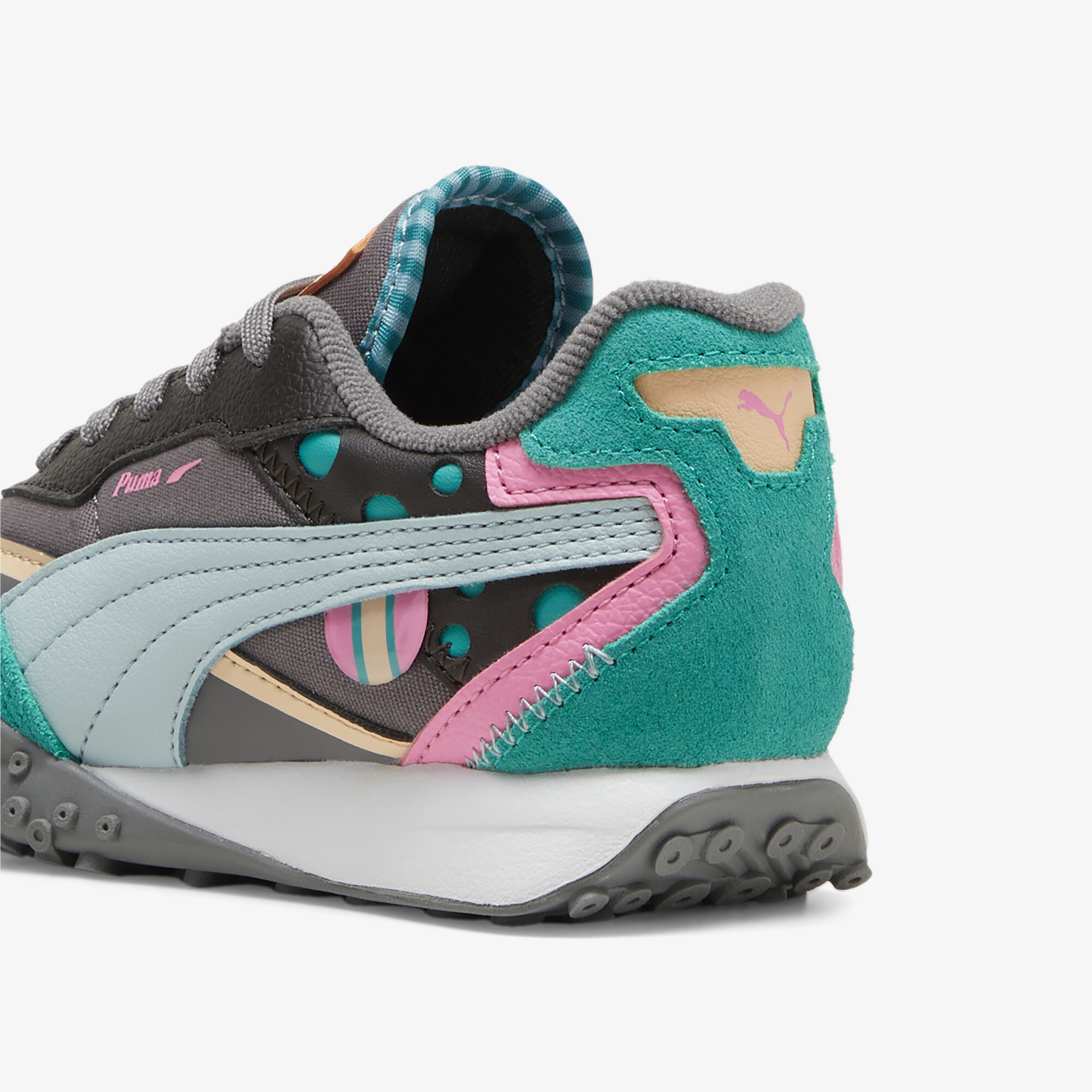 Puma Blktop Rider Summer Camp Çocuk Yeşil/Gri Spor Ayakkabı