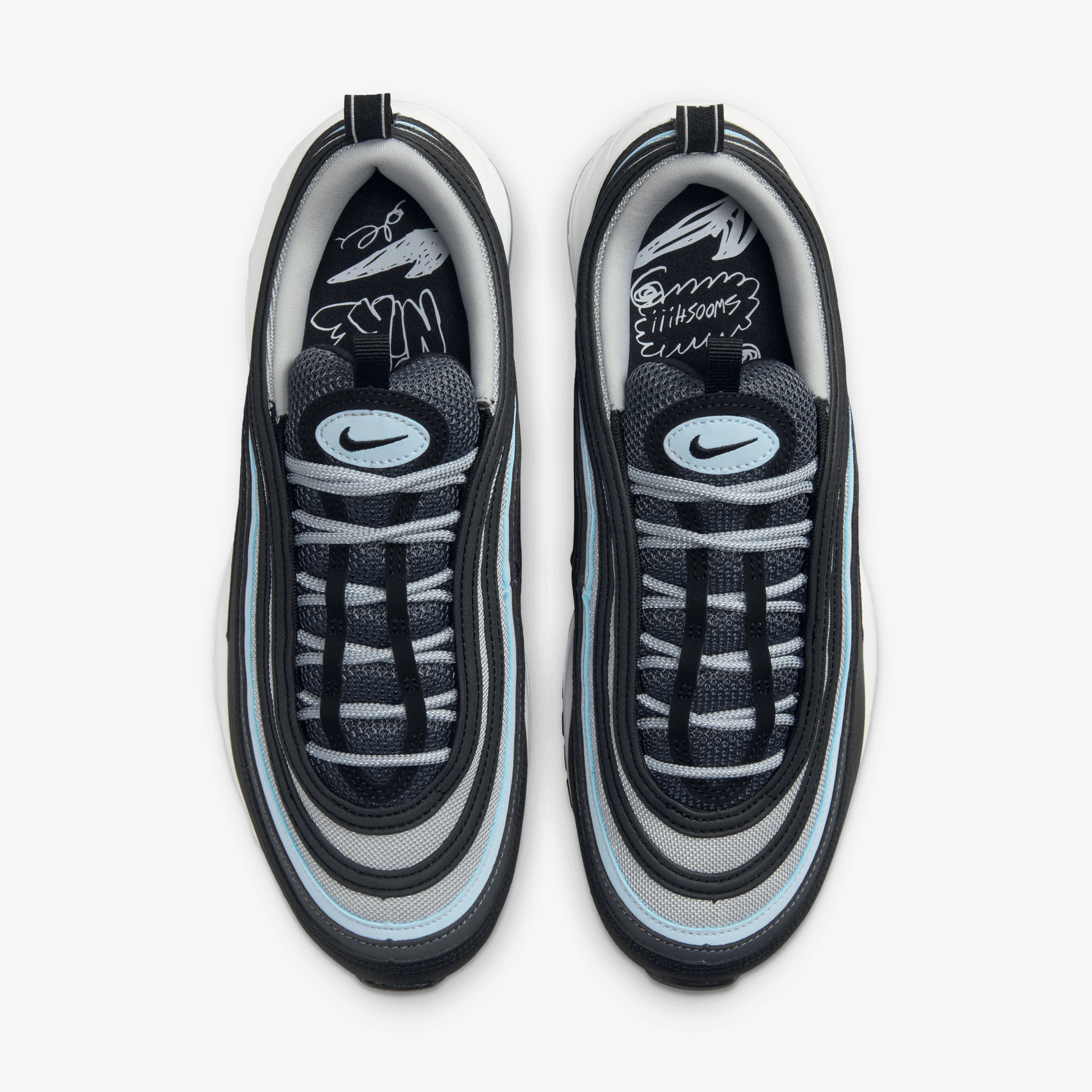 Nike Air Max 97 Erkek Siyah/Mavi Spor Ayakkabı