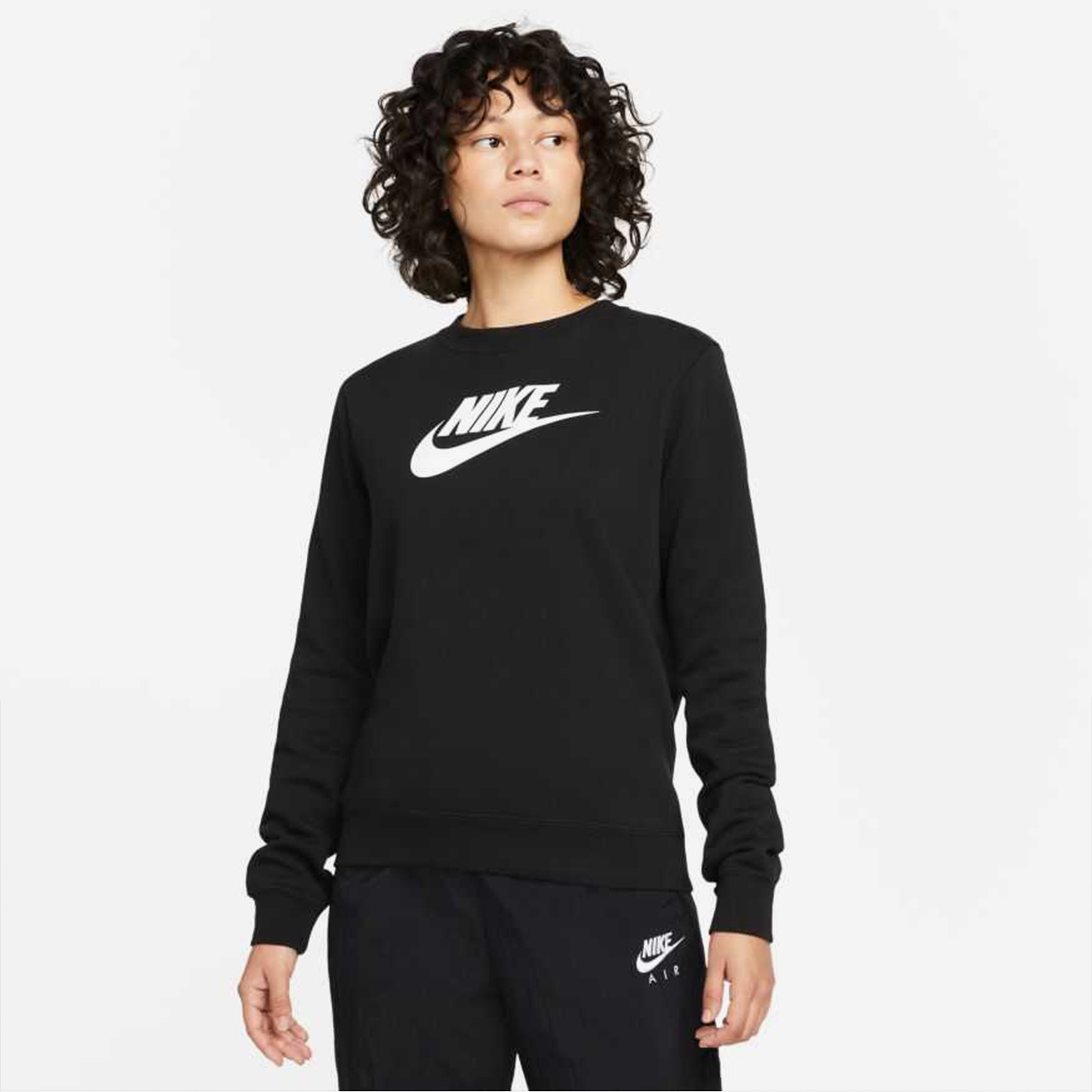 Nike Sportswear Club Fleece Crew Kadın Siyah Günlük Sweatshirt