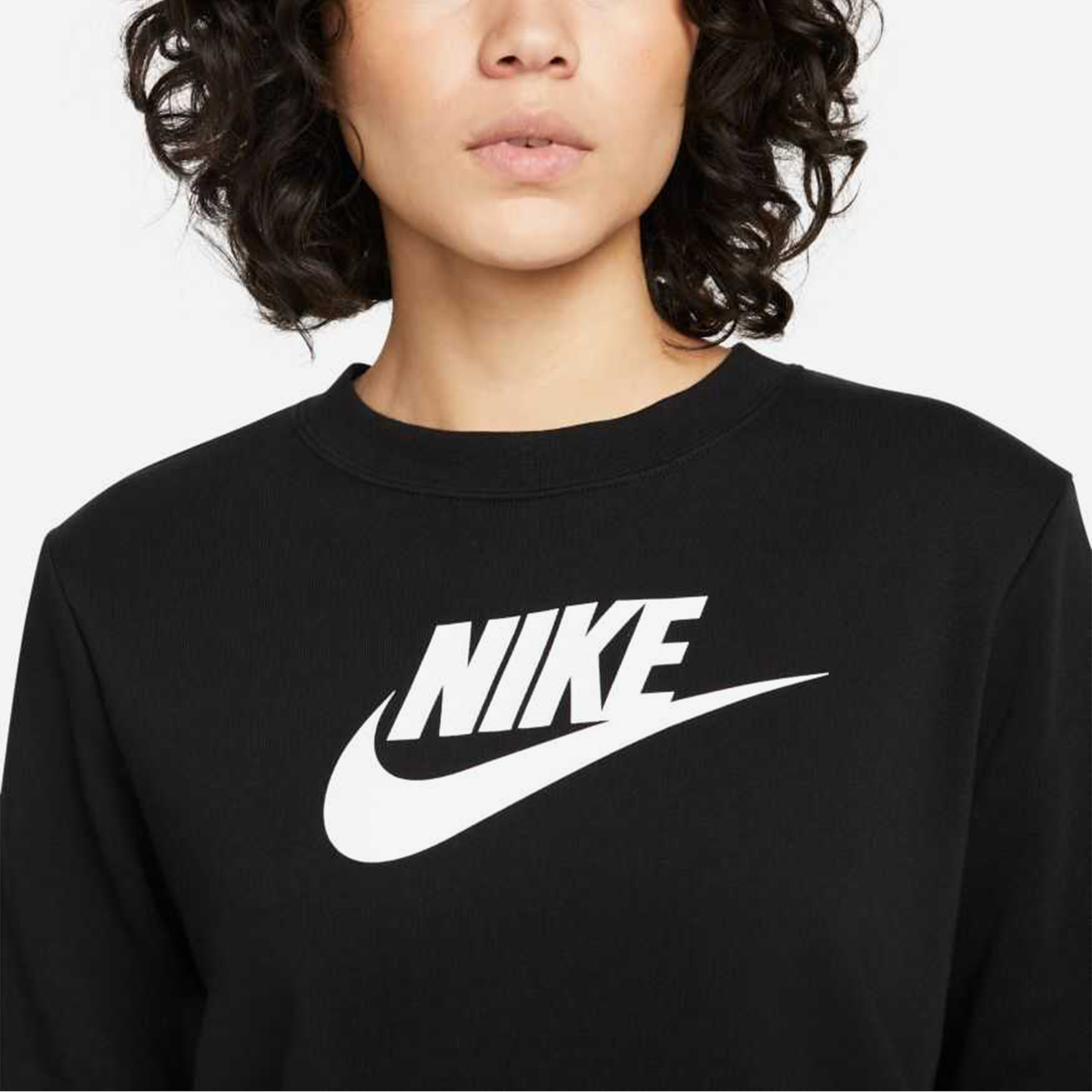 Nike Sportswear Club Fleece Crew Kadın Siyah Günlük Sweatshirt