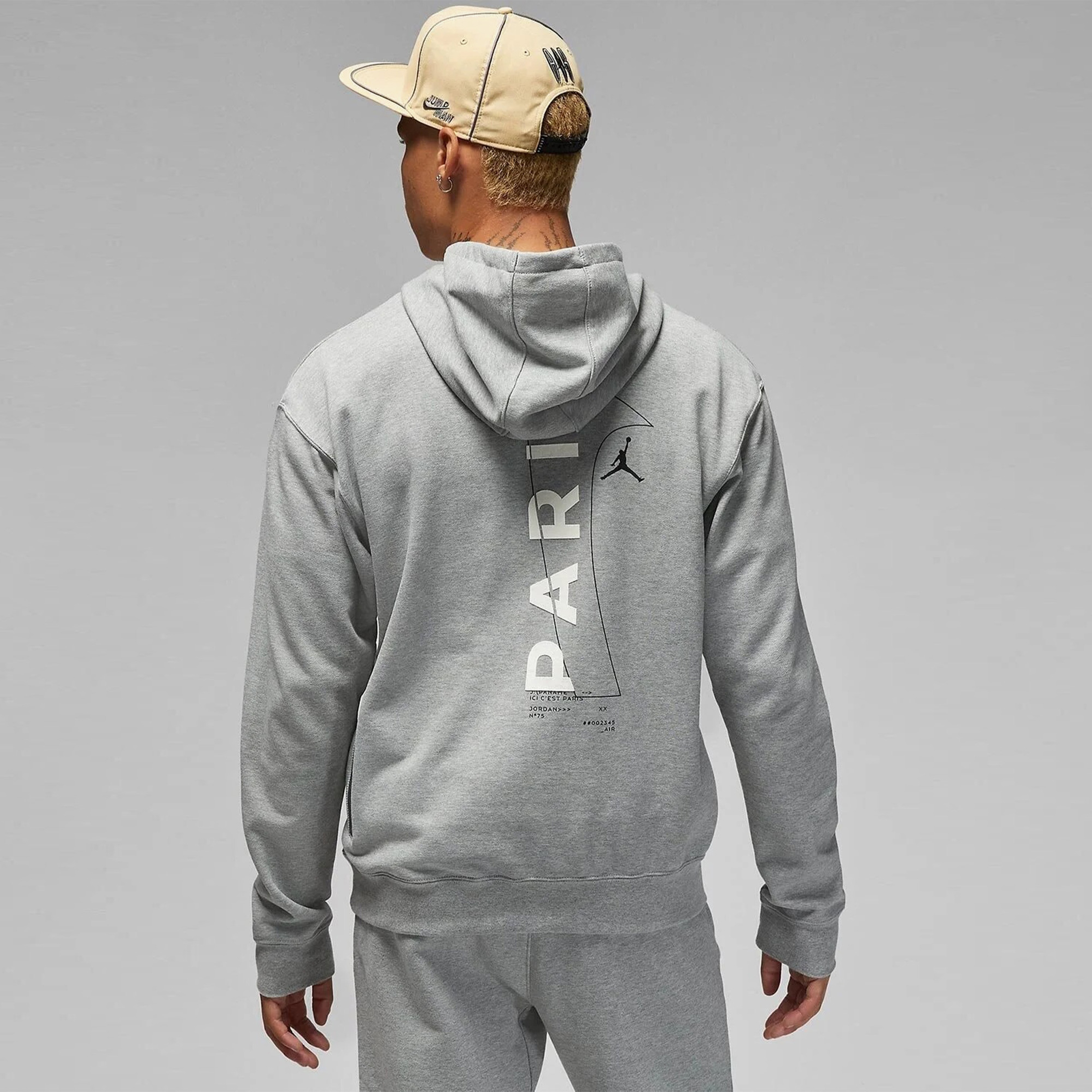Jordan Paris Saint Germain Erkek Gri Hoodie