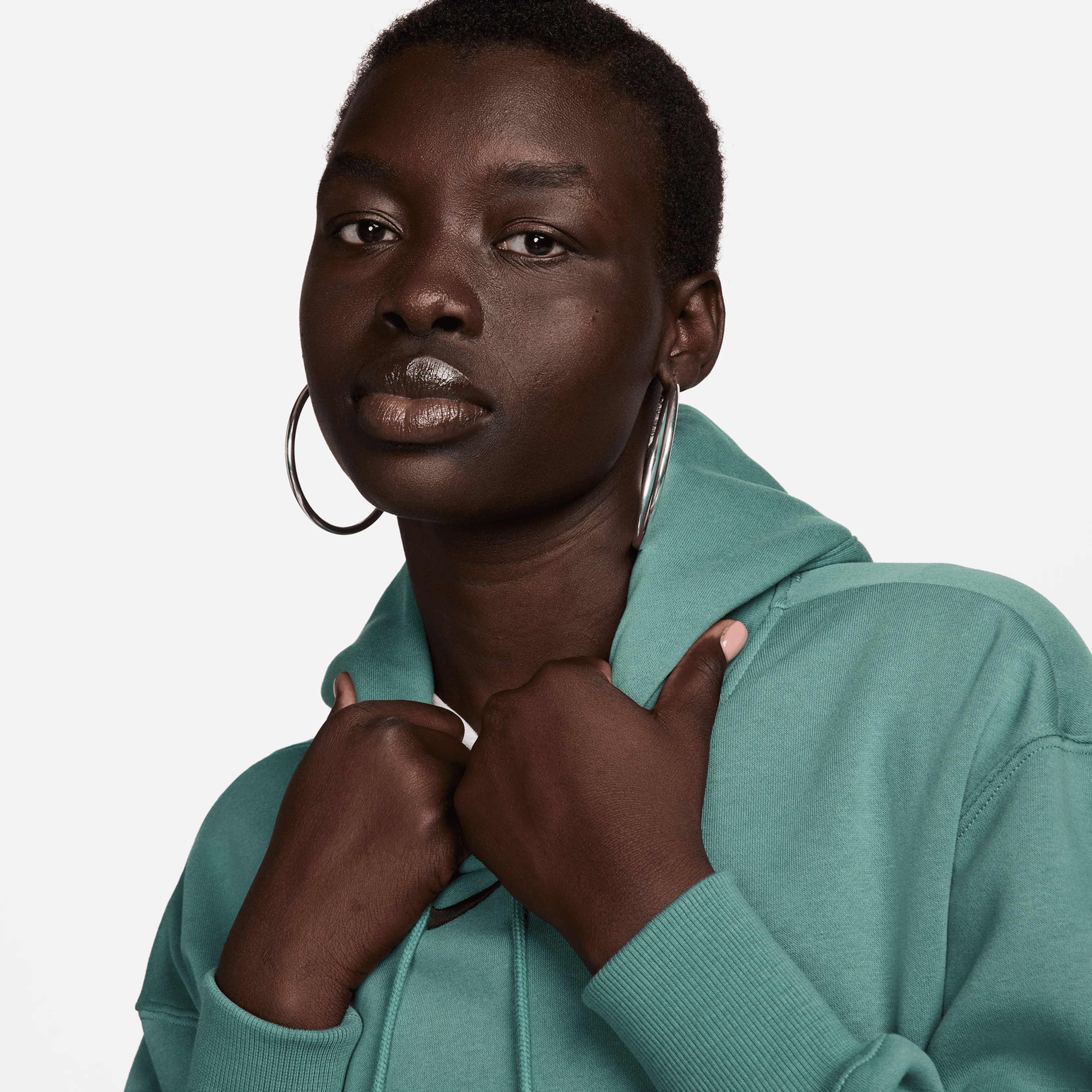 Nike Sportswear Phoenix Fleece Kadın Yeşil Hoodie