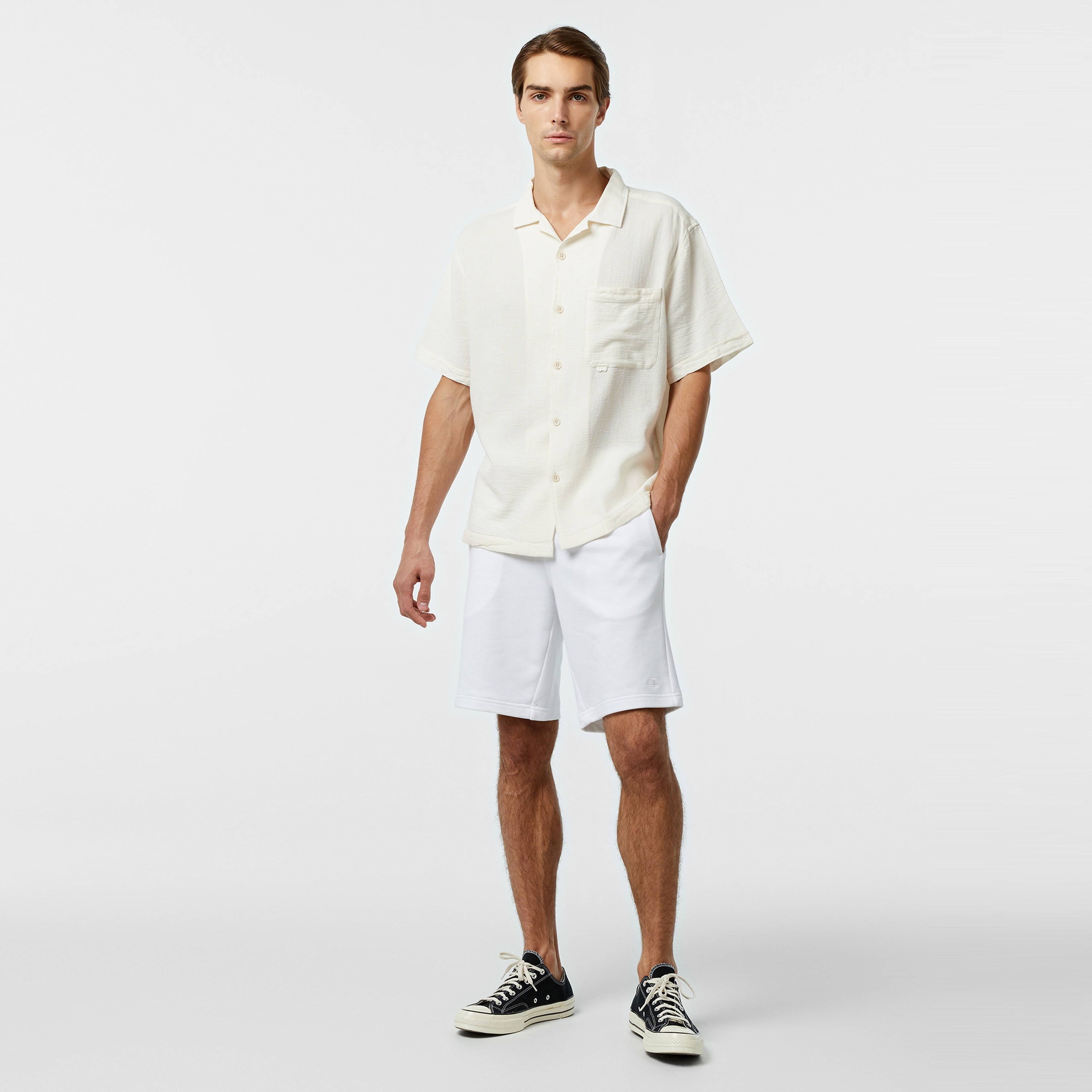 UNITED4 Oversize Erkek Krem Gömlek