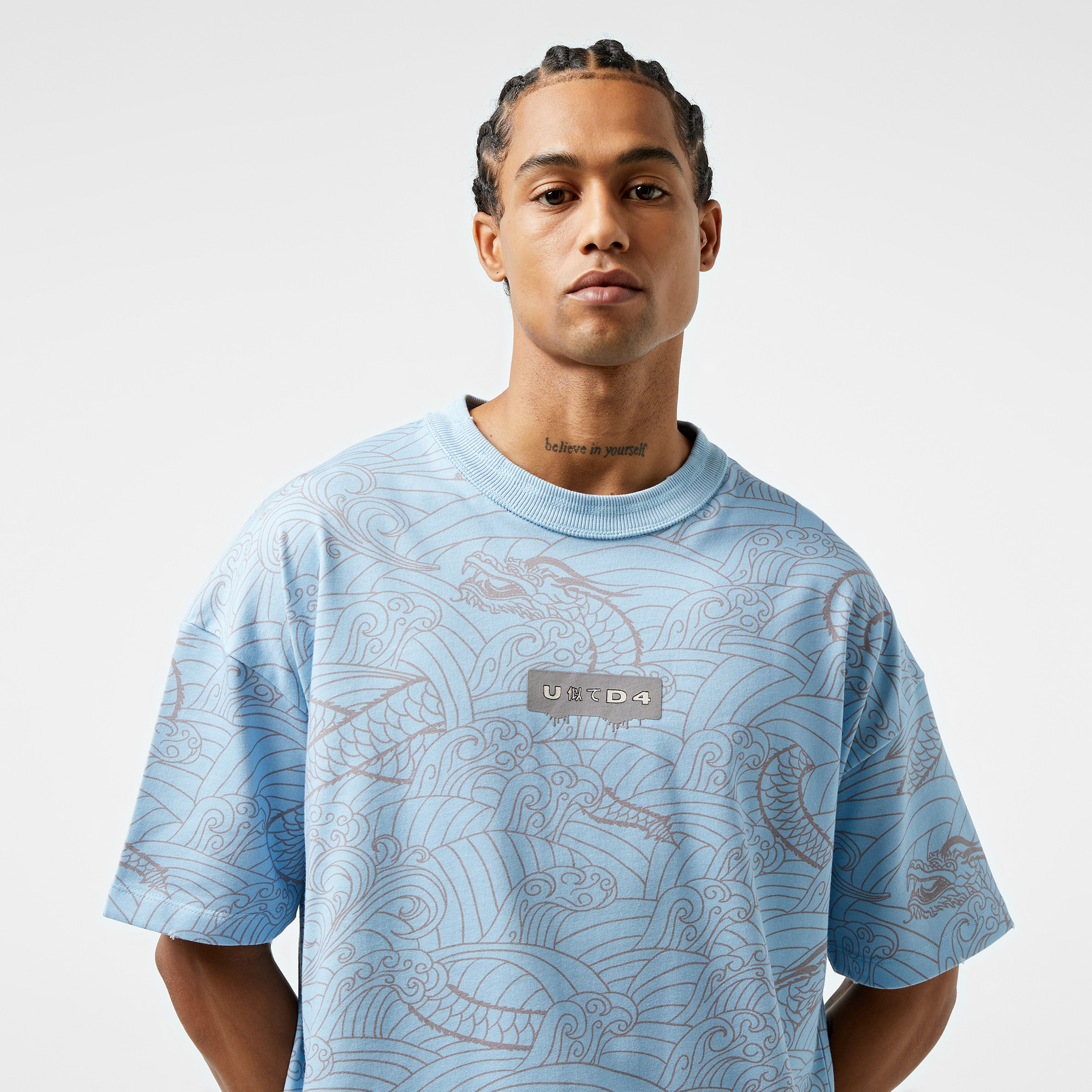 UNITED4 Erkek Mavi T-Shirt