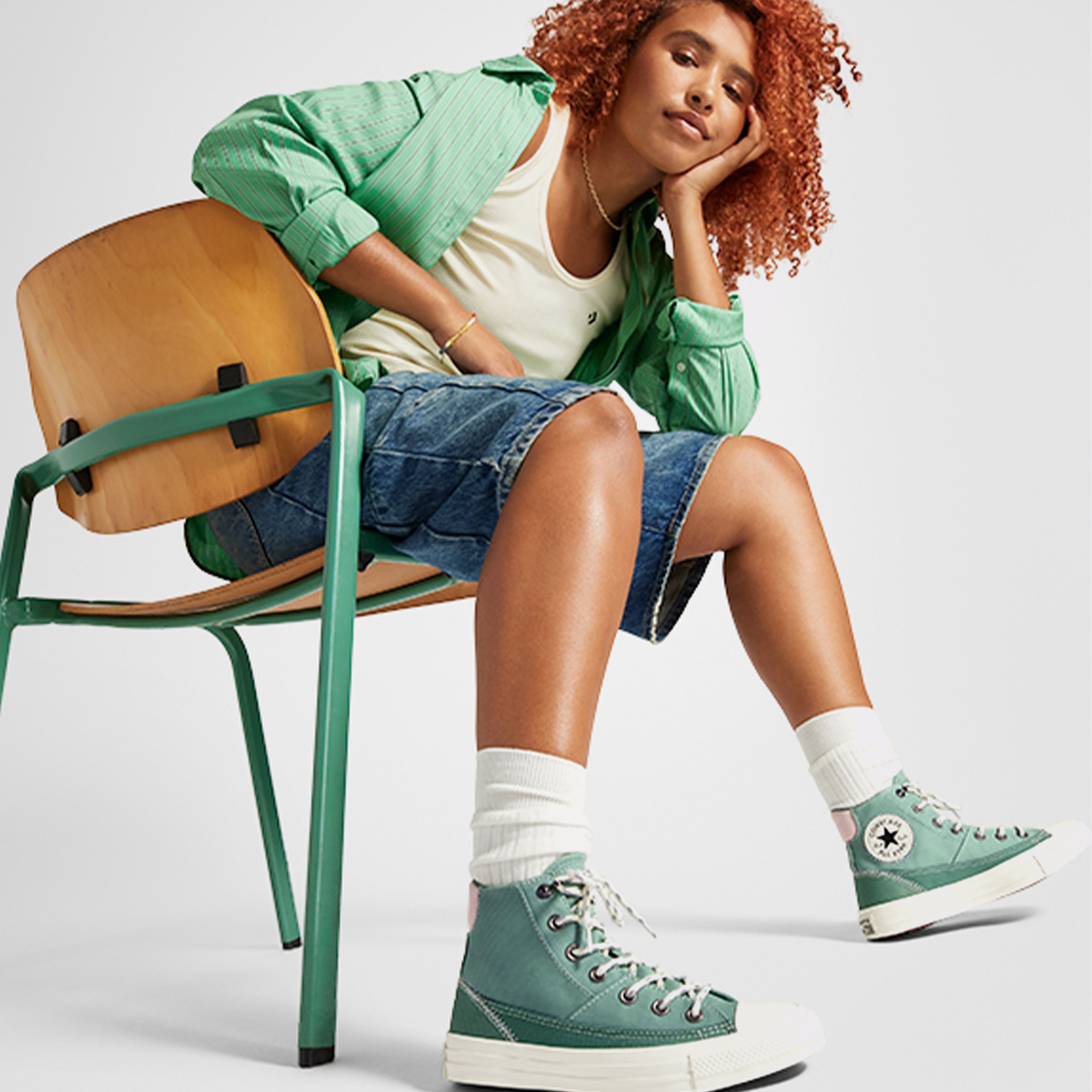 Converse Chuck Taylor All Star Patchwork  Kadın Yeşil Sneaker