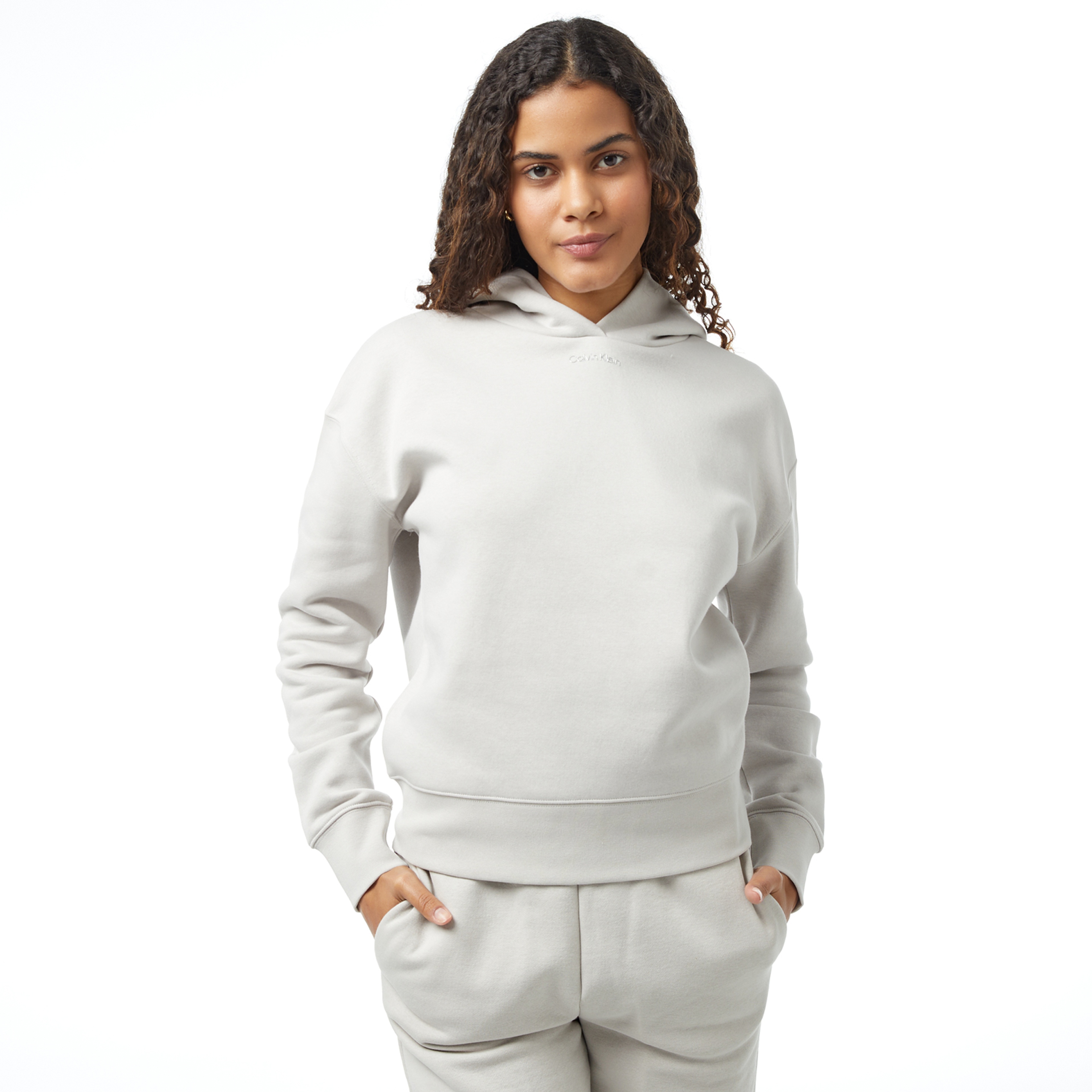 Calvin Klein Premium Essentials Kadın Gri Sweatshirt