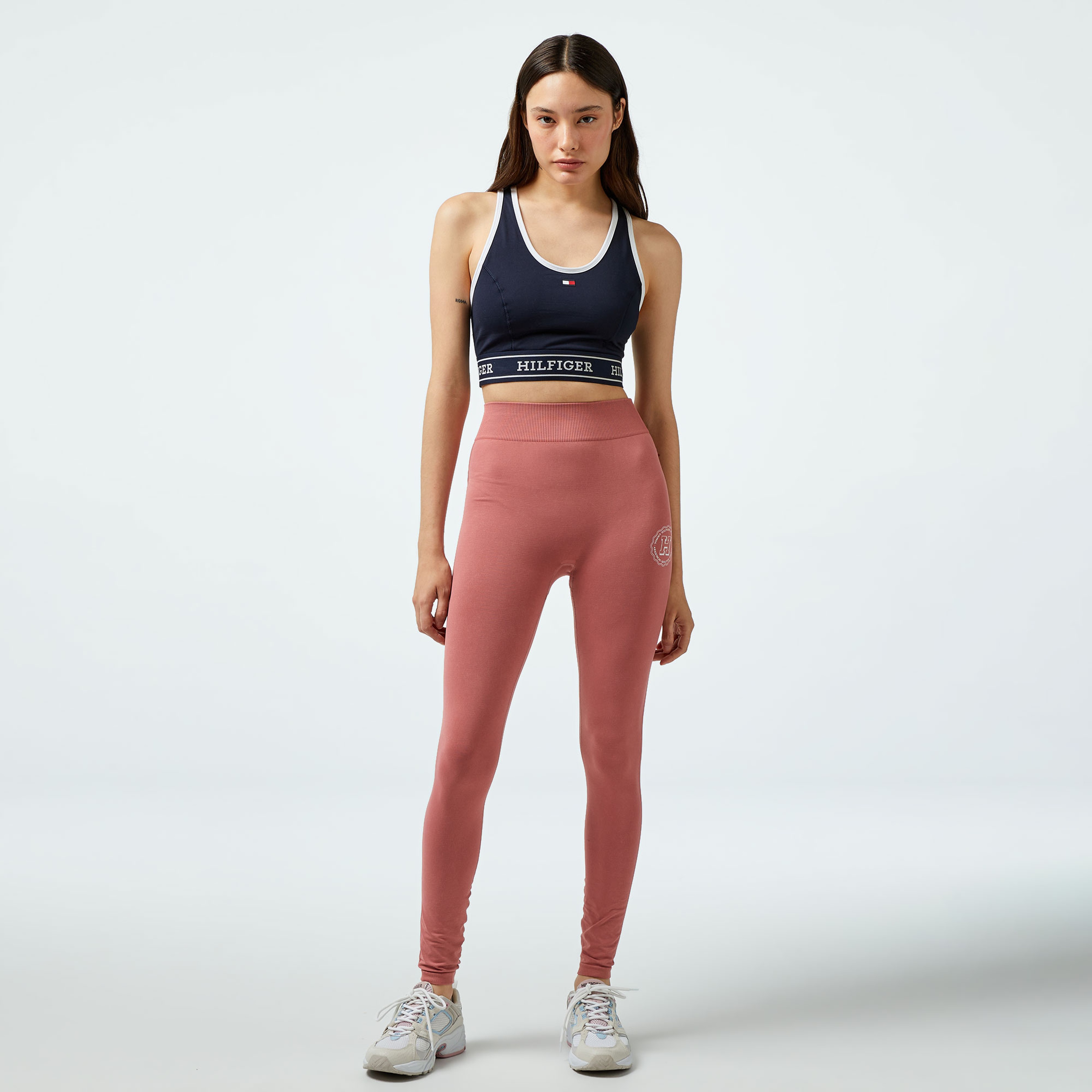 Tommy Hilfiger Varsity Seam Essential Kadın Pembe Tayt