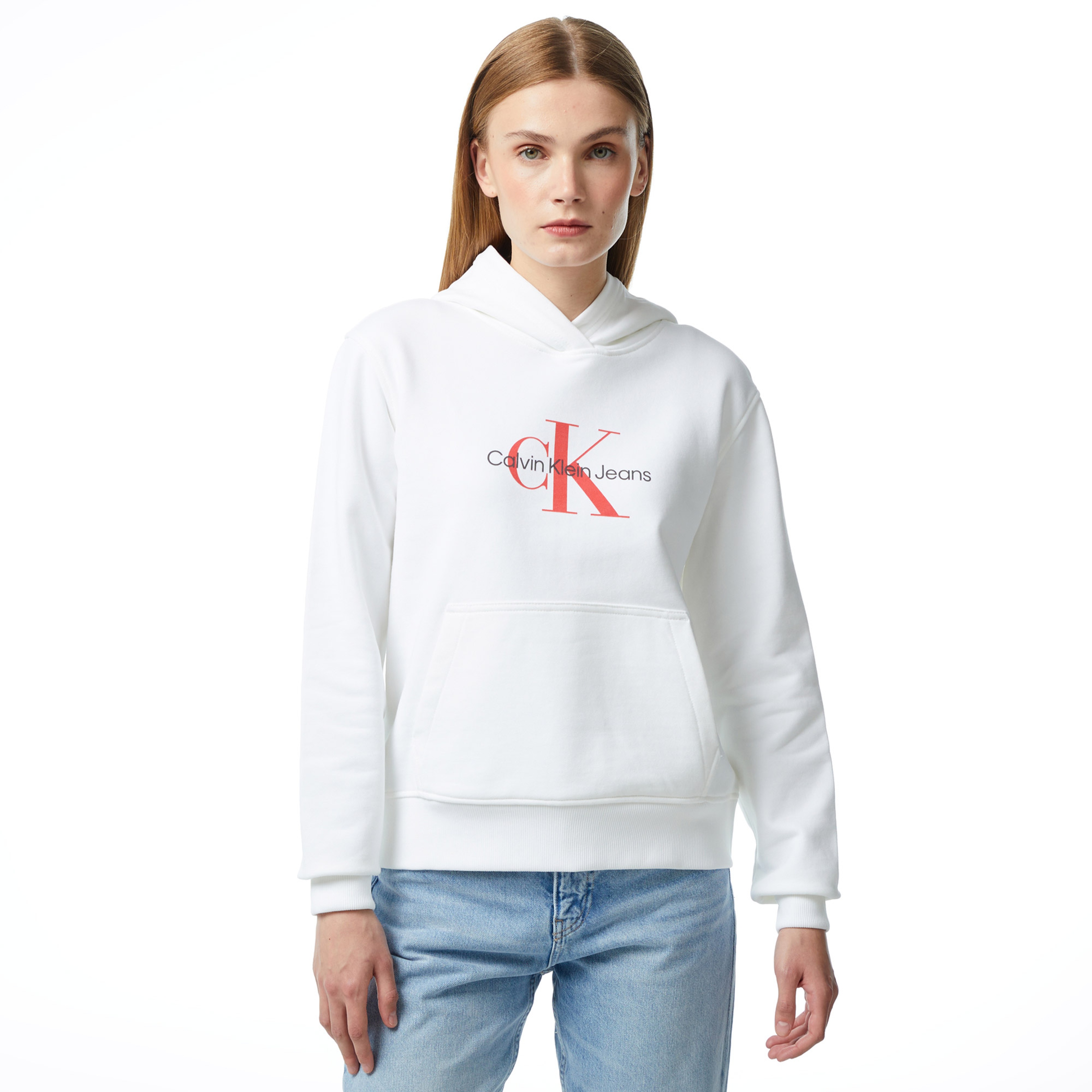 Calvin Klein Kadın Beyaz Sweatshirt