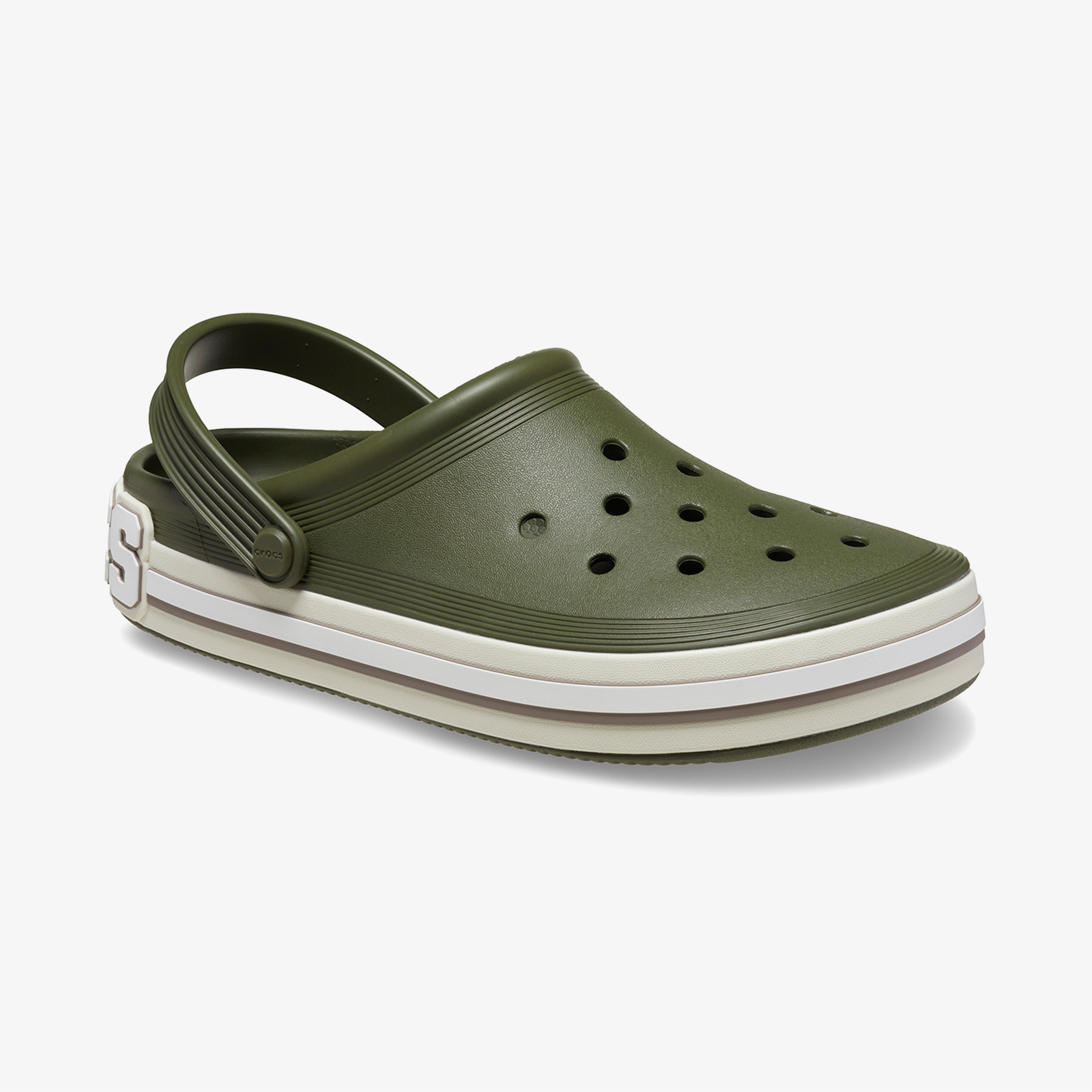 Crocs Off Court Logo Unisex Haki Terlik