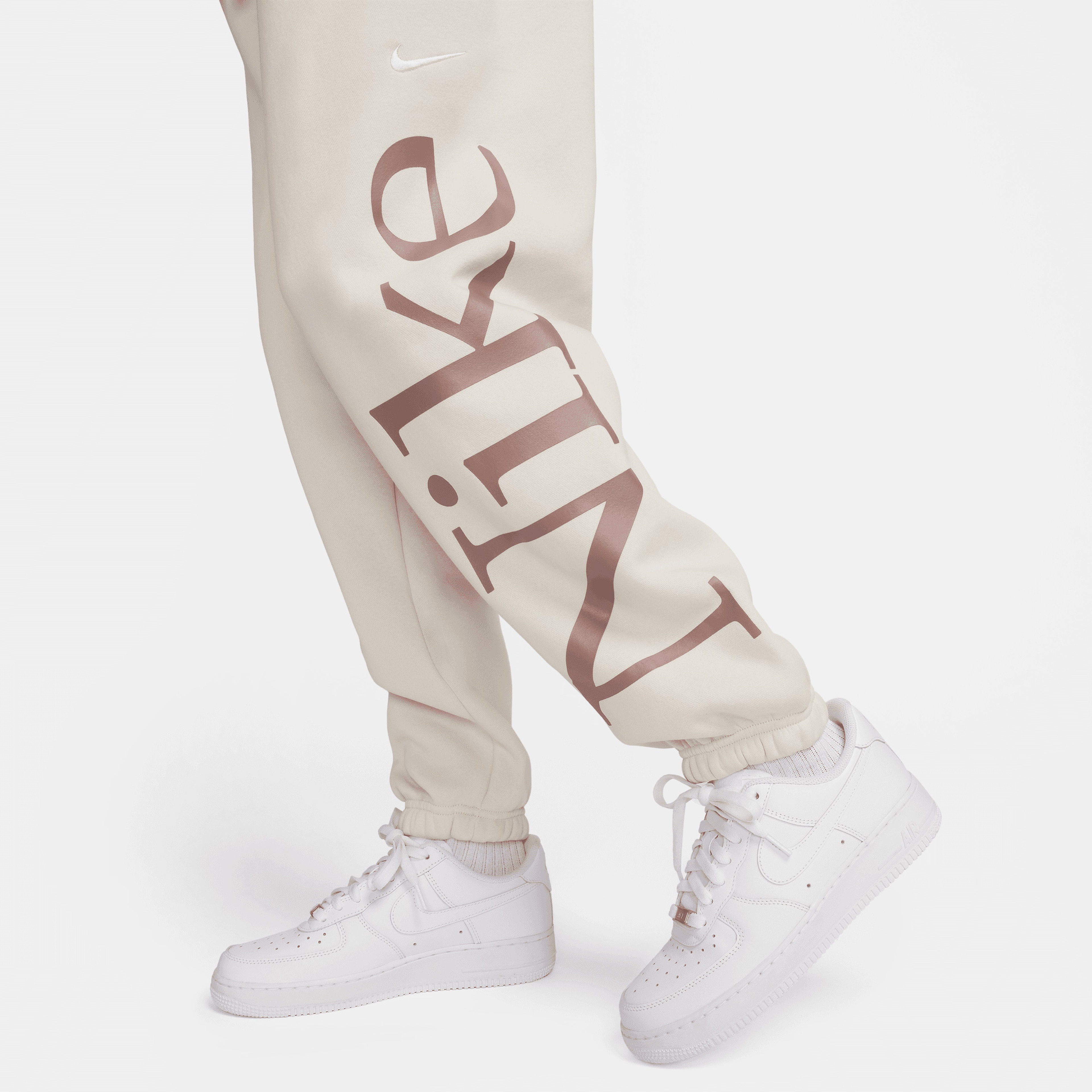 Nike Sportswear Phoenix Fleece Kadın Krem Eşofman Altı