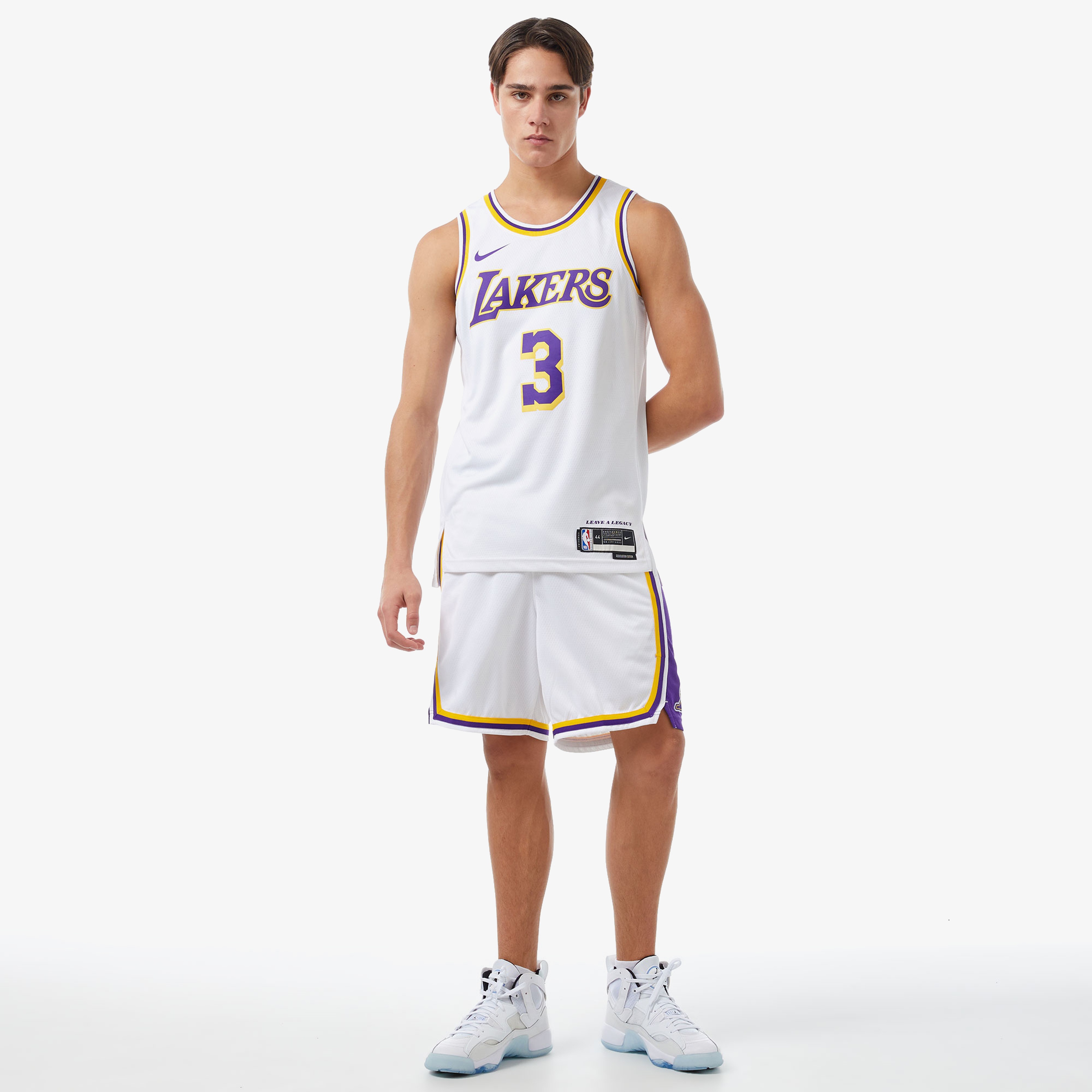 Nike Los Angeles Lakers Association Erkek Beyaz Forma