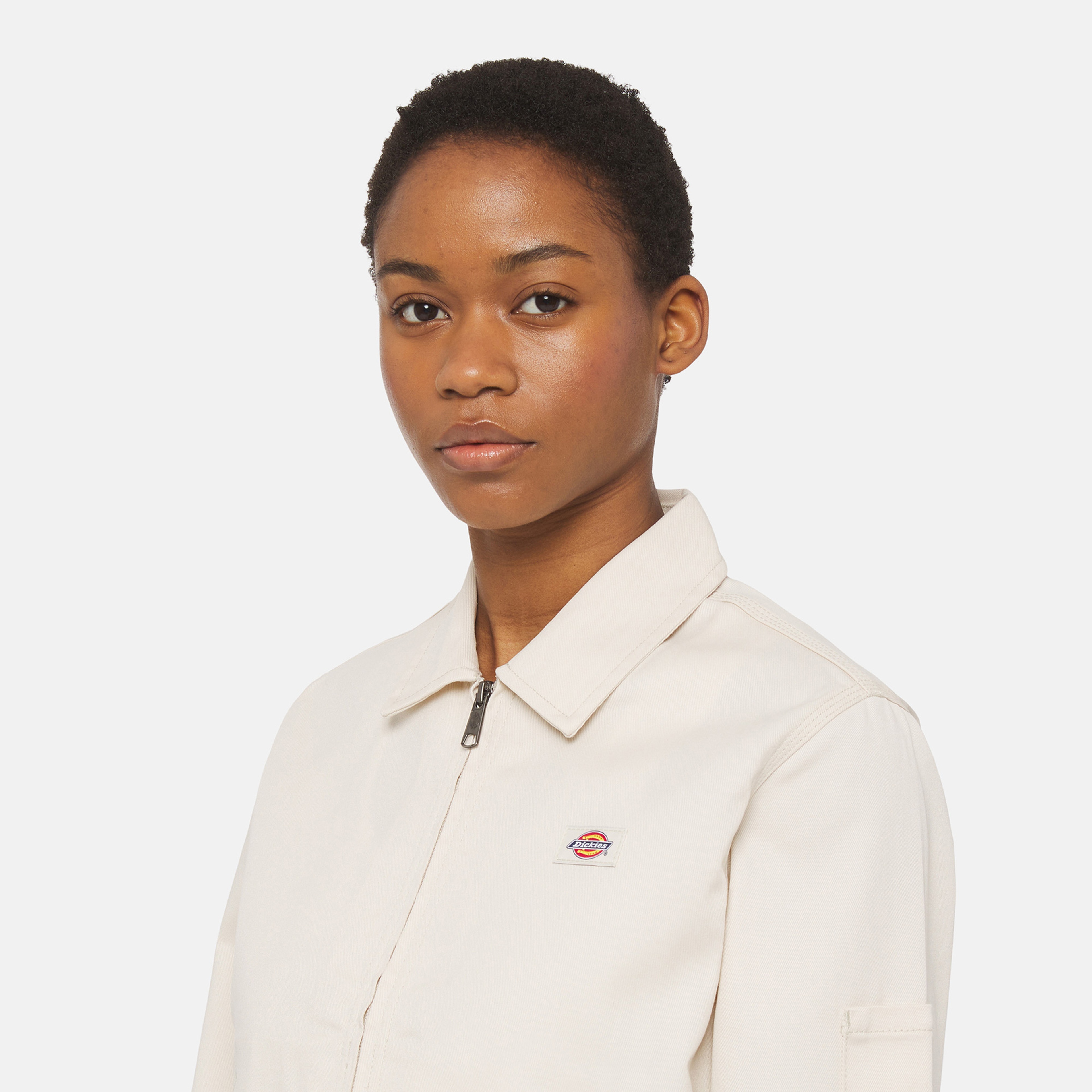 Dickies Unlined Cropped Eisenhower Kadın Beyaz Ceket