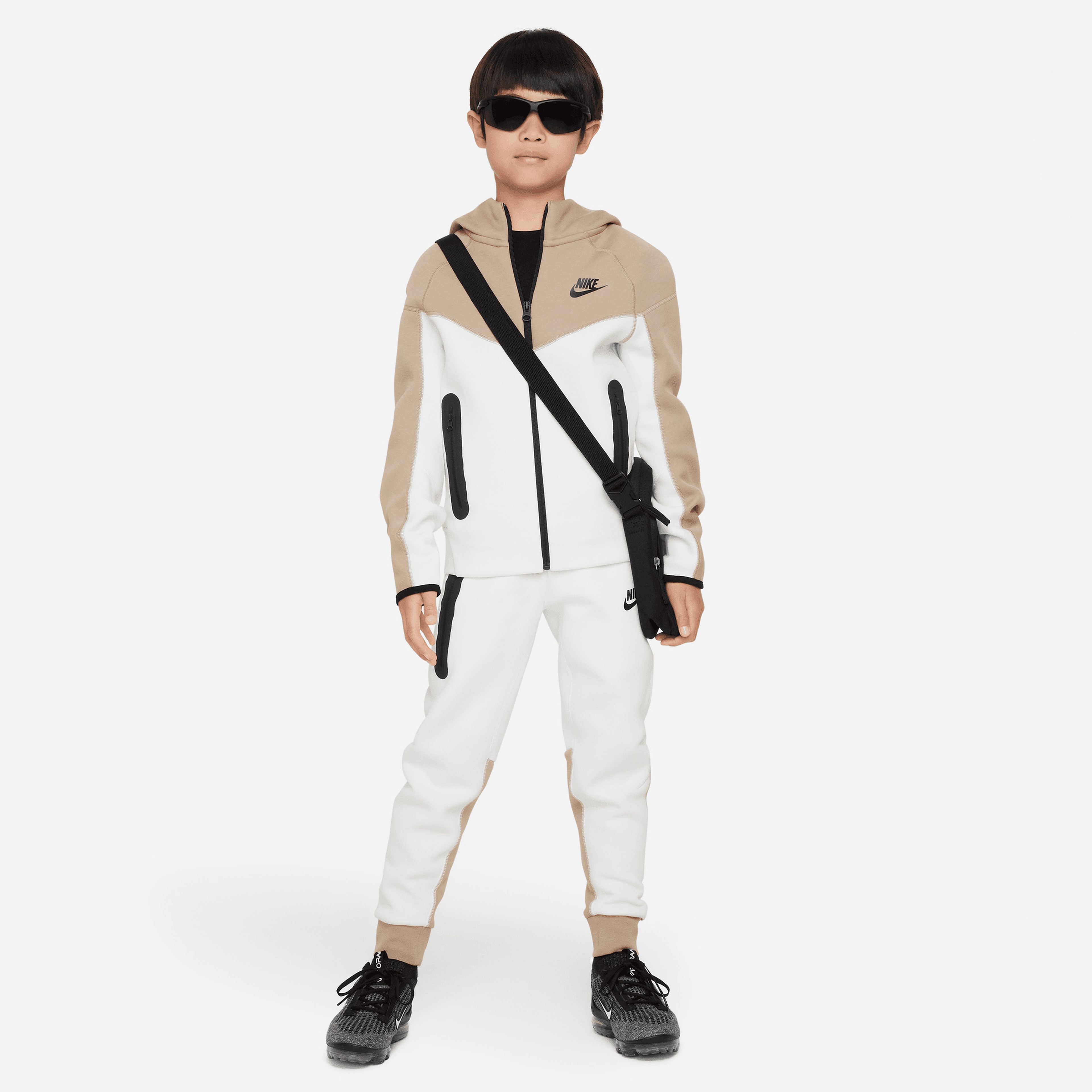 Nike Sportswear Tech Flc Fz Çocuk Beyaz Eşofman Üstü