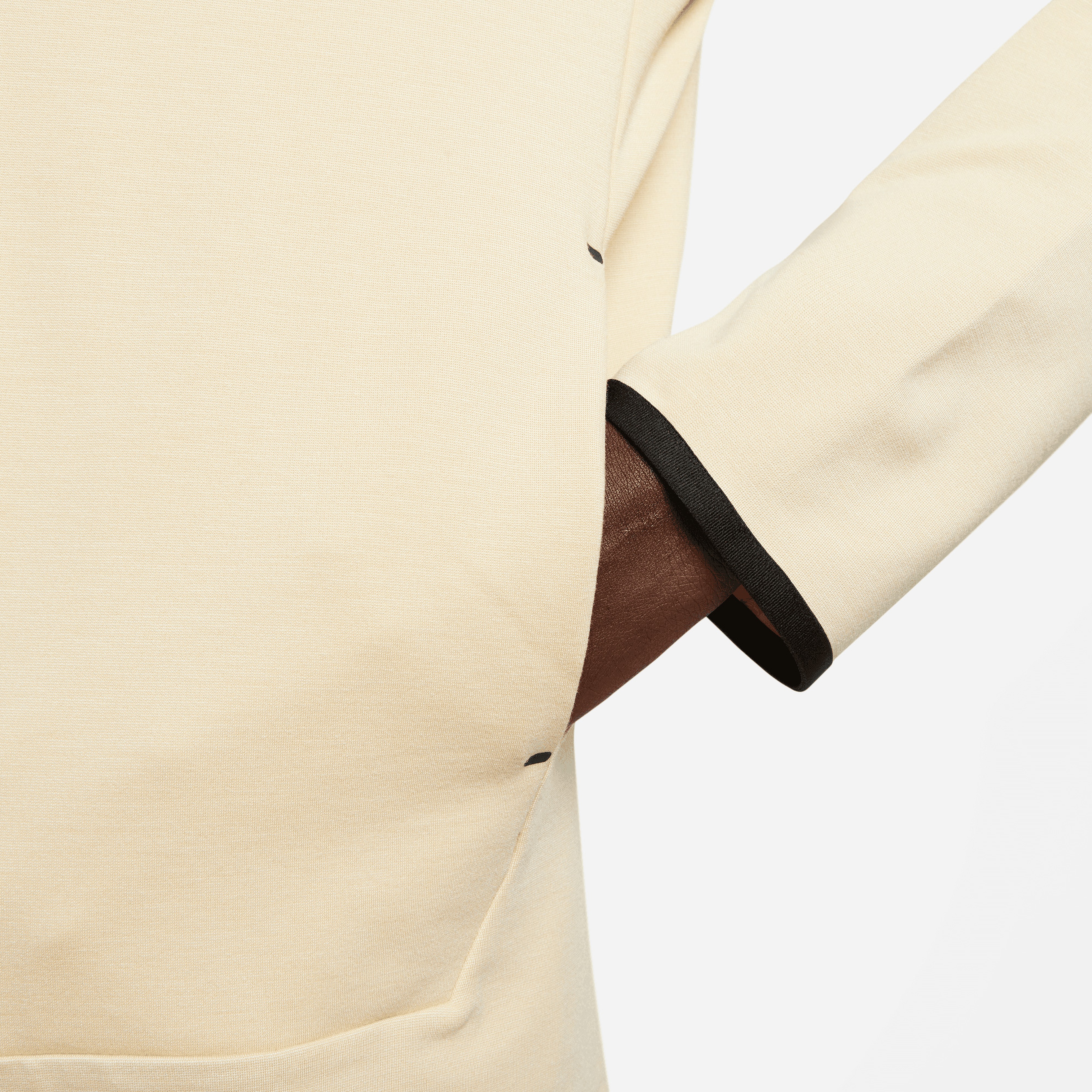 Nike Sportswear Tech Fleece Lightweight Full-Zip Erkek Krem Eşofman Üstü