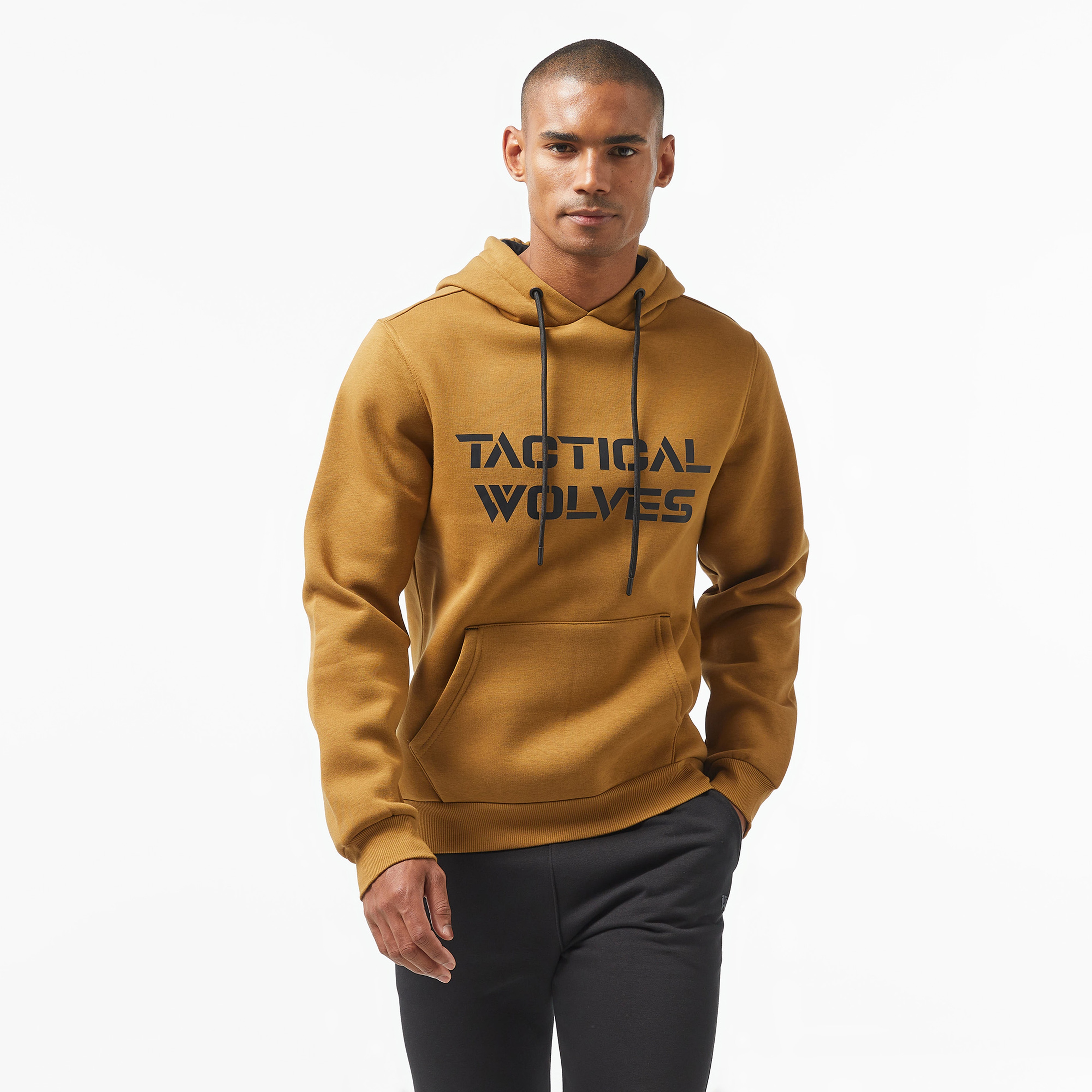 Tactical Wolves Classic Erkek Kahverengi Hoodie