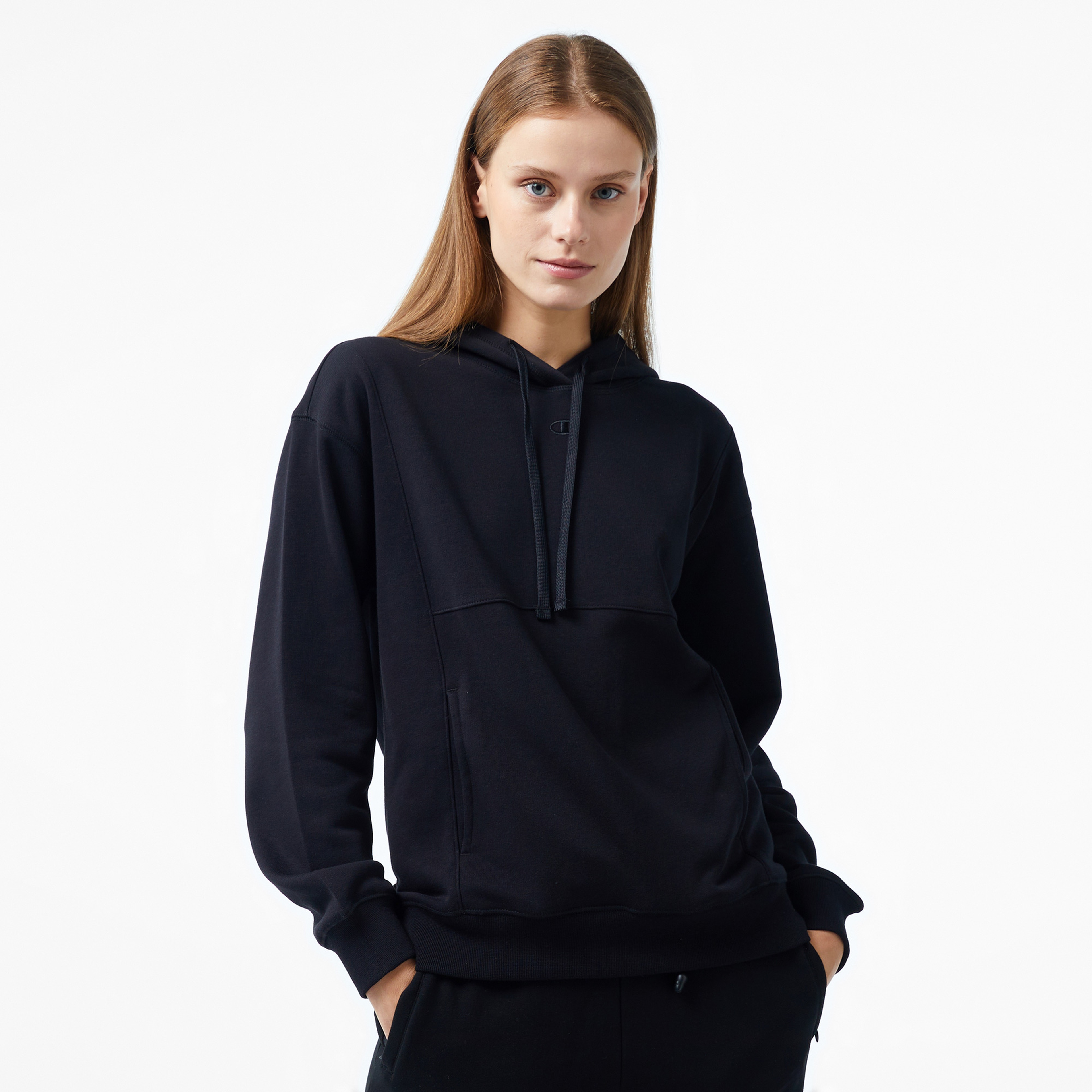 Champion Classic Kadın Siyah Hoodie