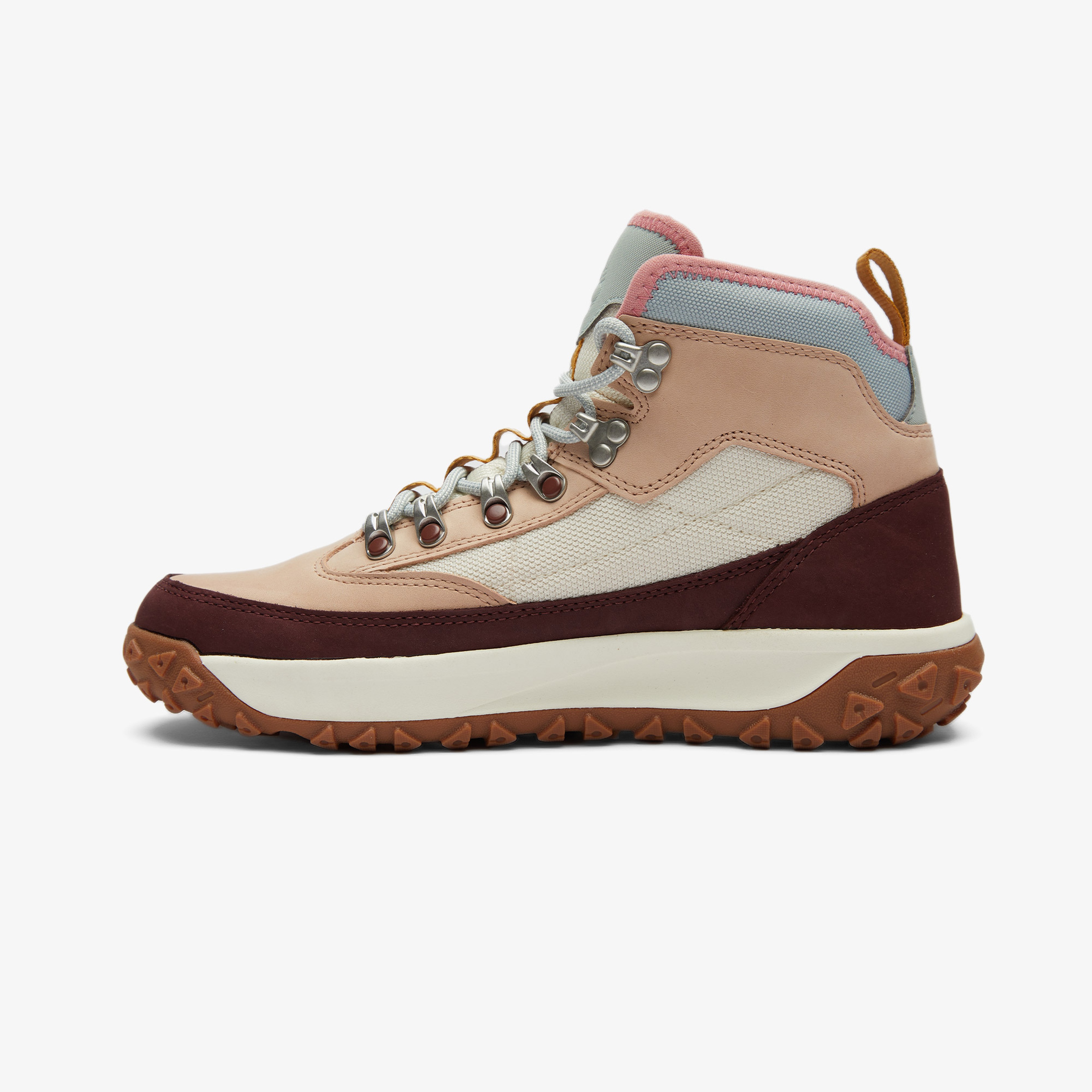 Timberland Mid Lace Up Waterproof Kadın Pembe Bot