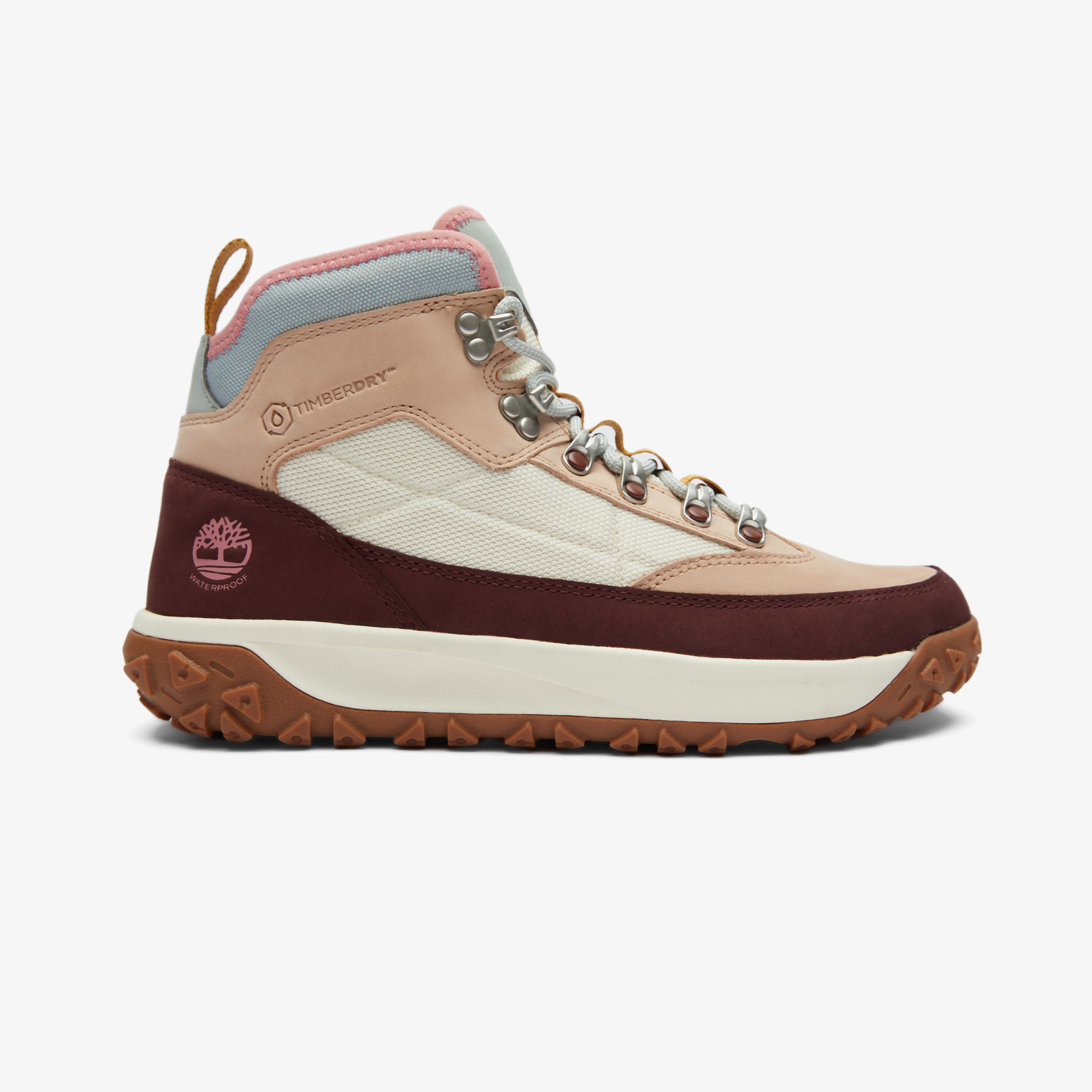 Timberland Mid Lace Up Waterproof Kadın Pembe Bot
