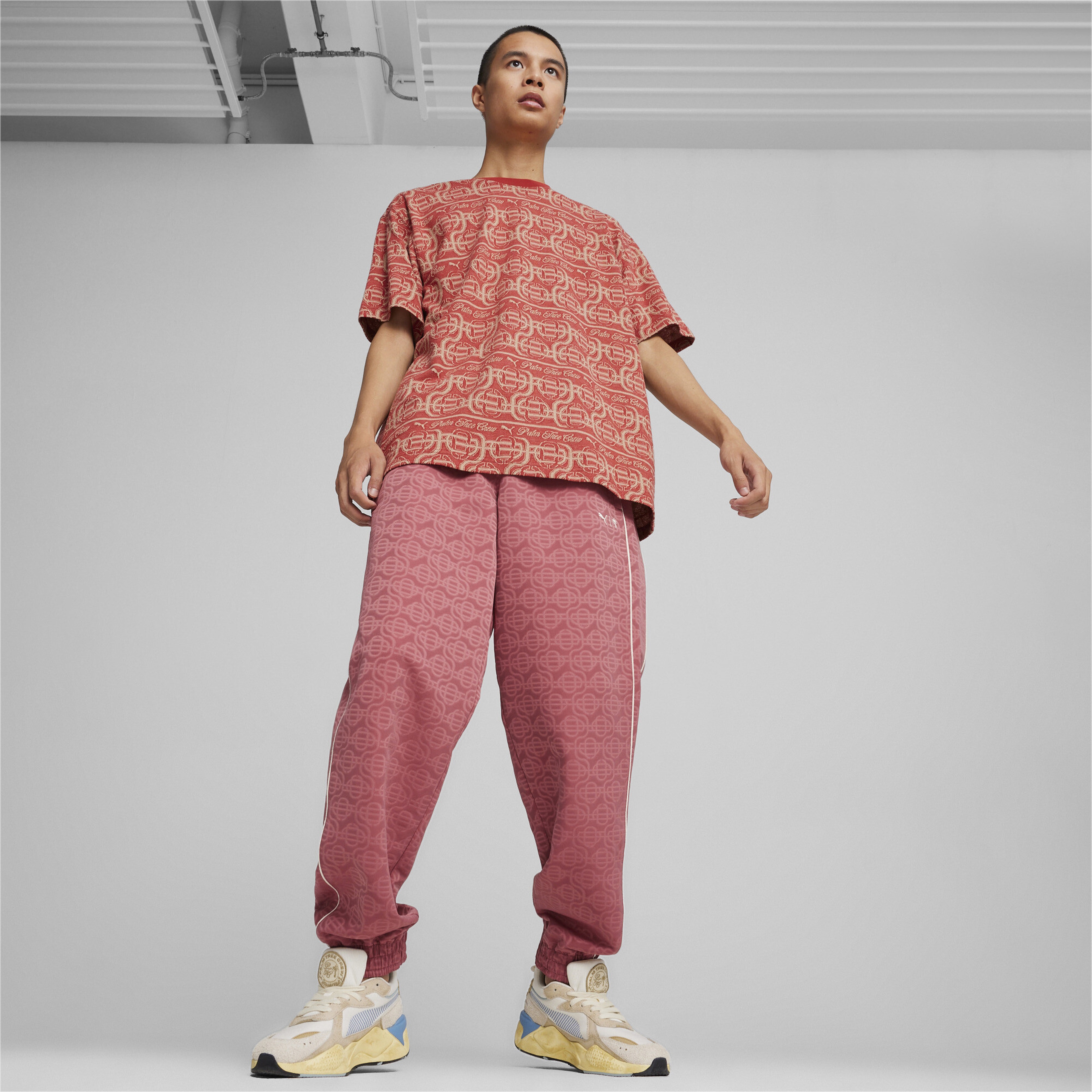 Puma X Ptc Striped Erkek Kırmızı T-Shirt