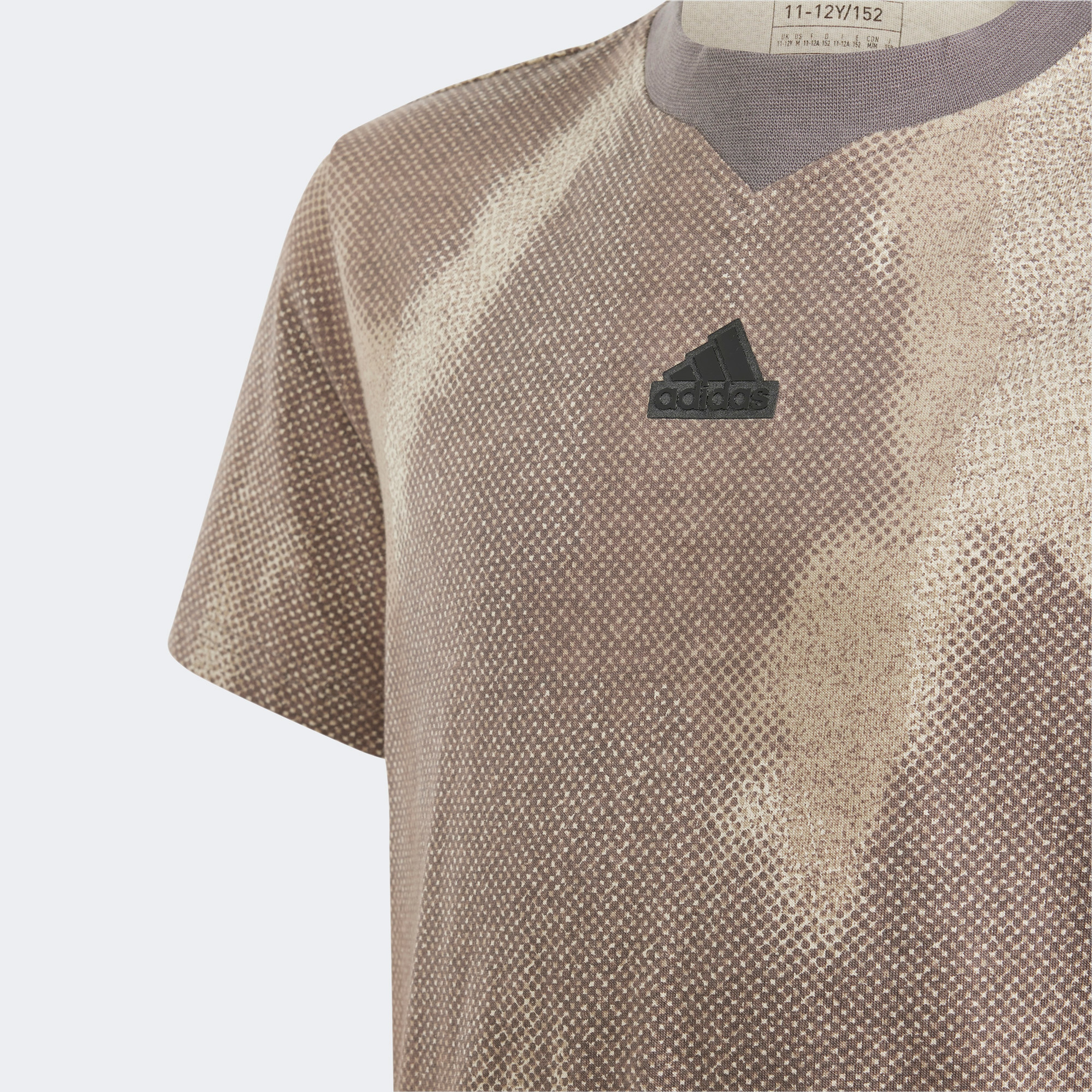 adidas Future Icons Allover Print Çocuk Kahverengi T-Shirt