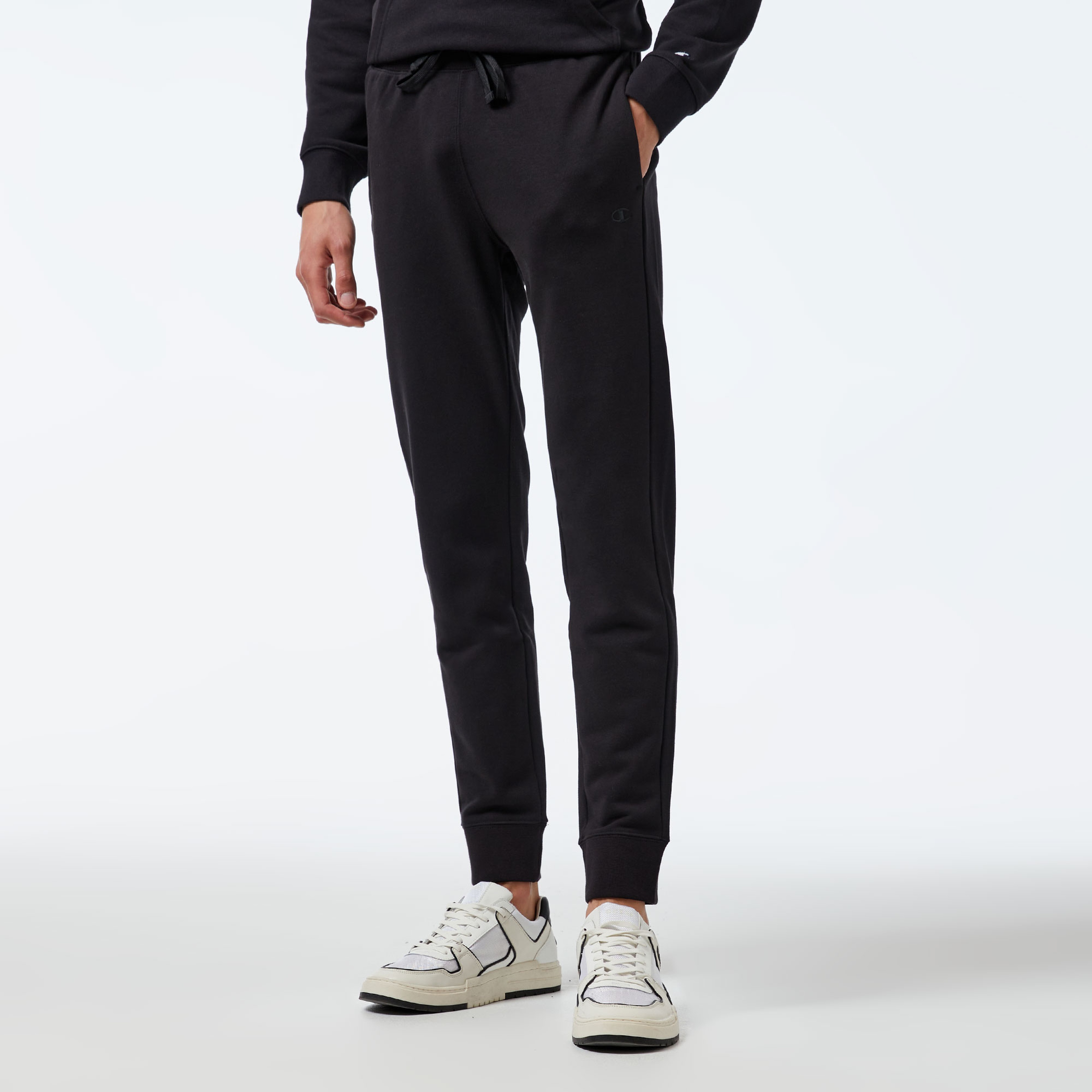 Champion Rib Cuff Erkek Siyah Eşofman Altı