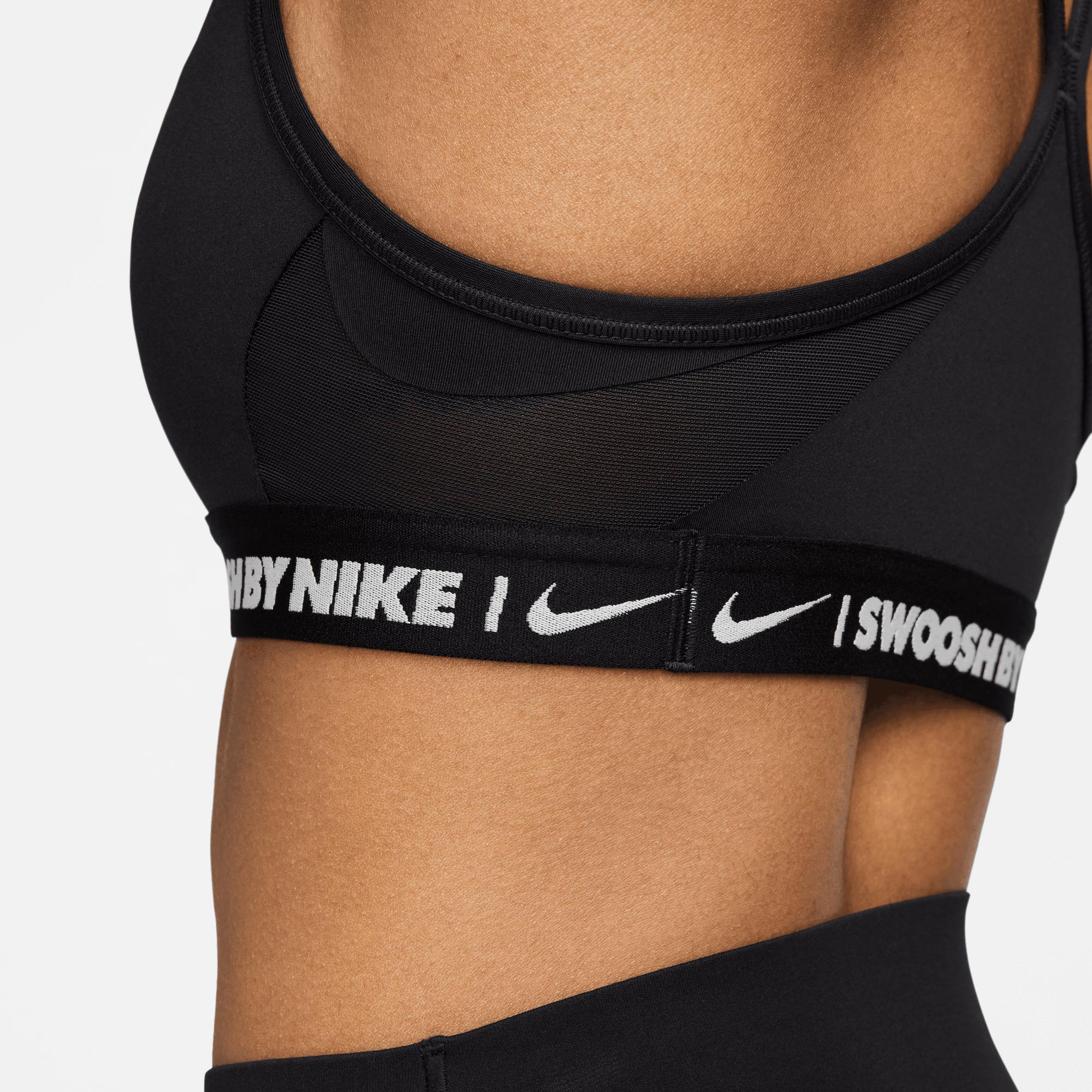 Nike Indy Light-Support Padded V-Neck Sports Kadın Siyah Bra