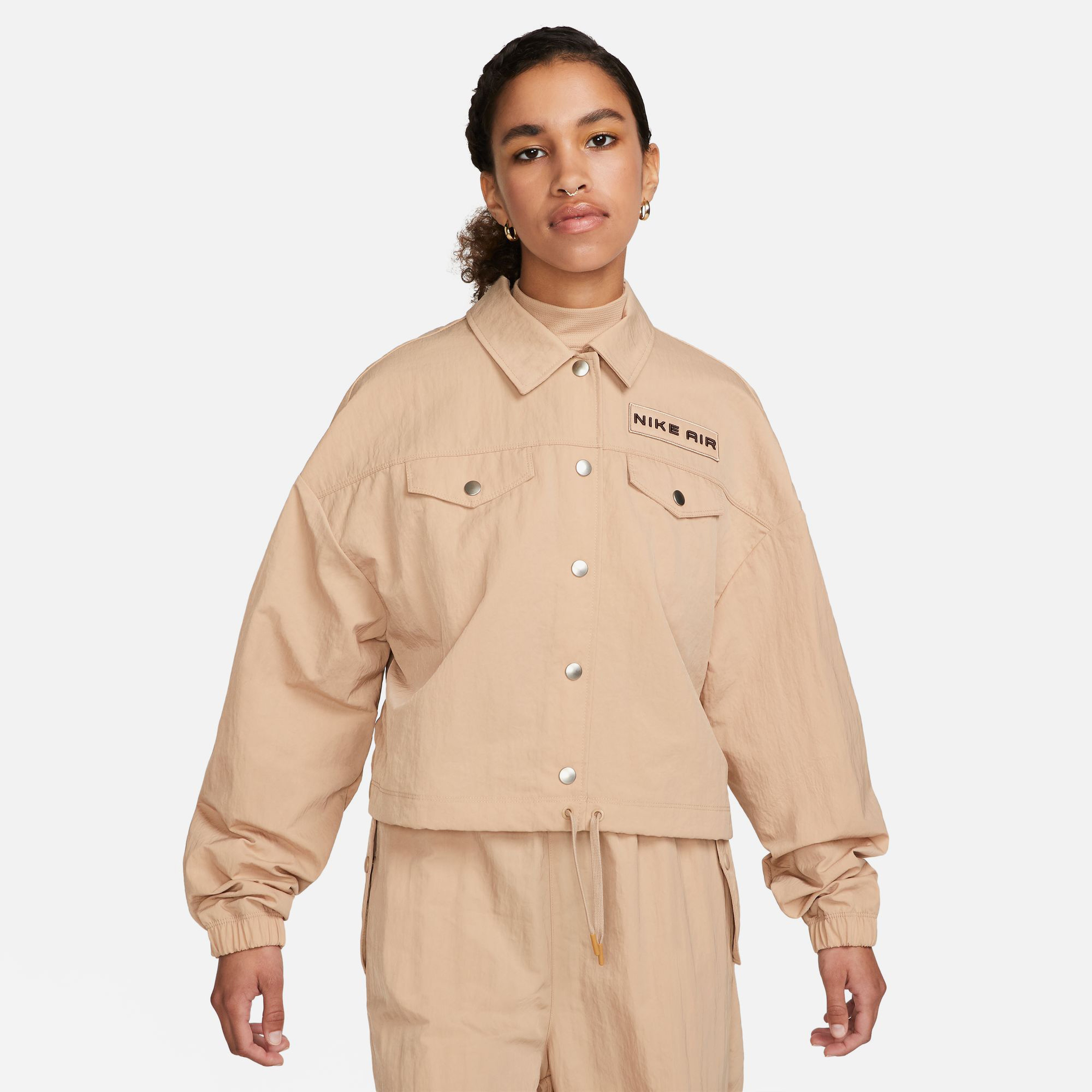 Nike Sportswear Air Woven Mod Crop Kadın Kahverengi Ceket