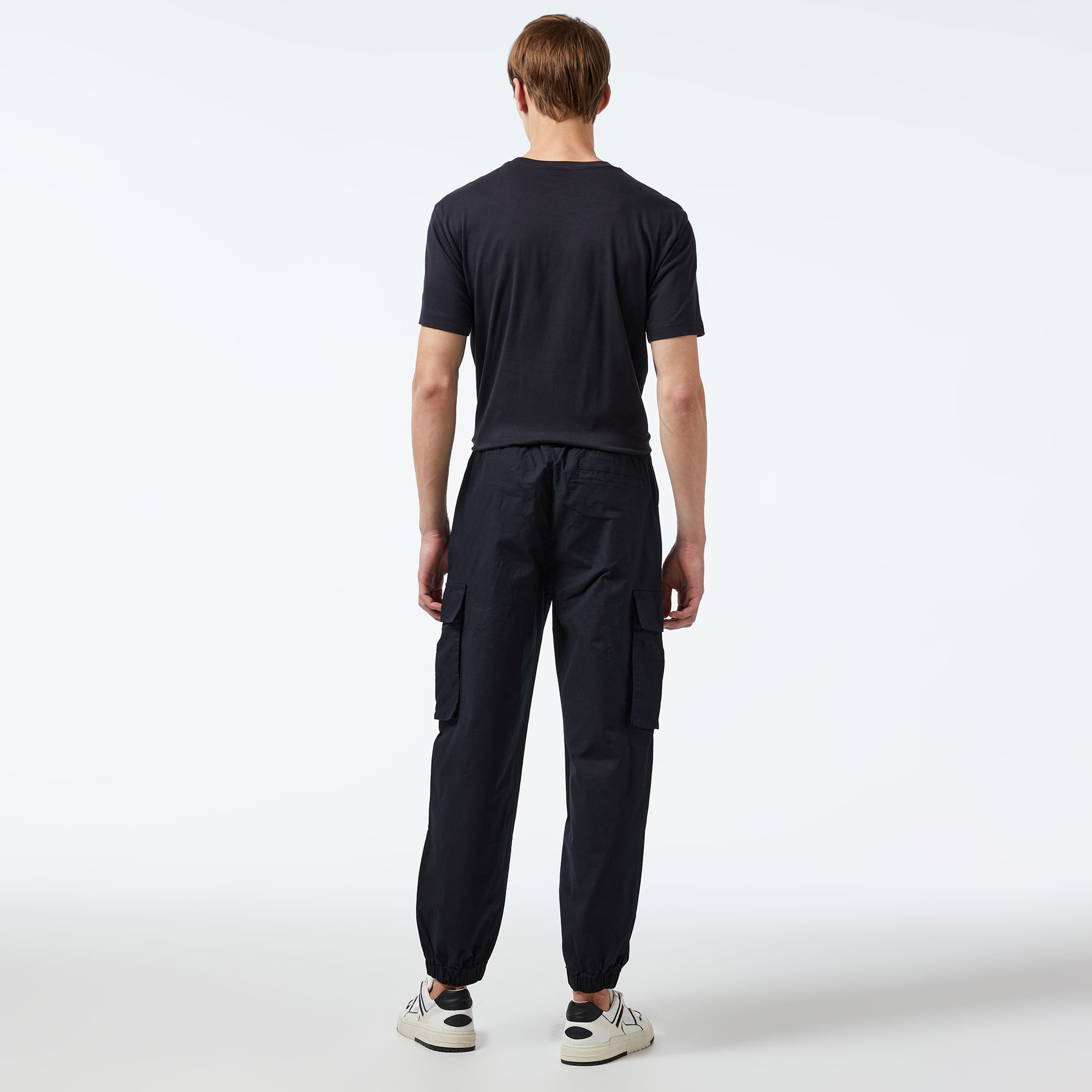 Champion Elastic Cuff Kargo Erkek Siyah Pantolon