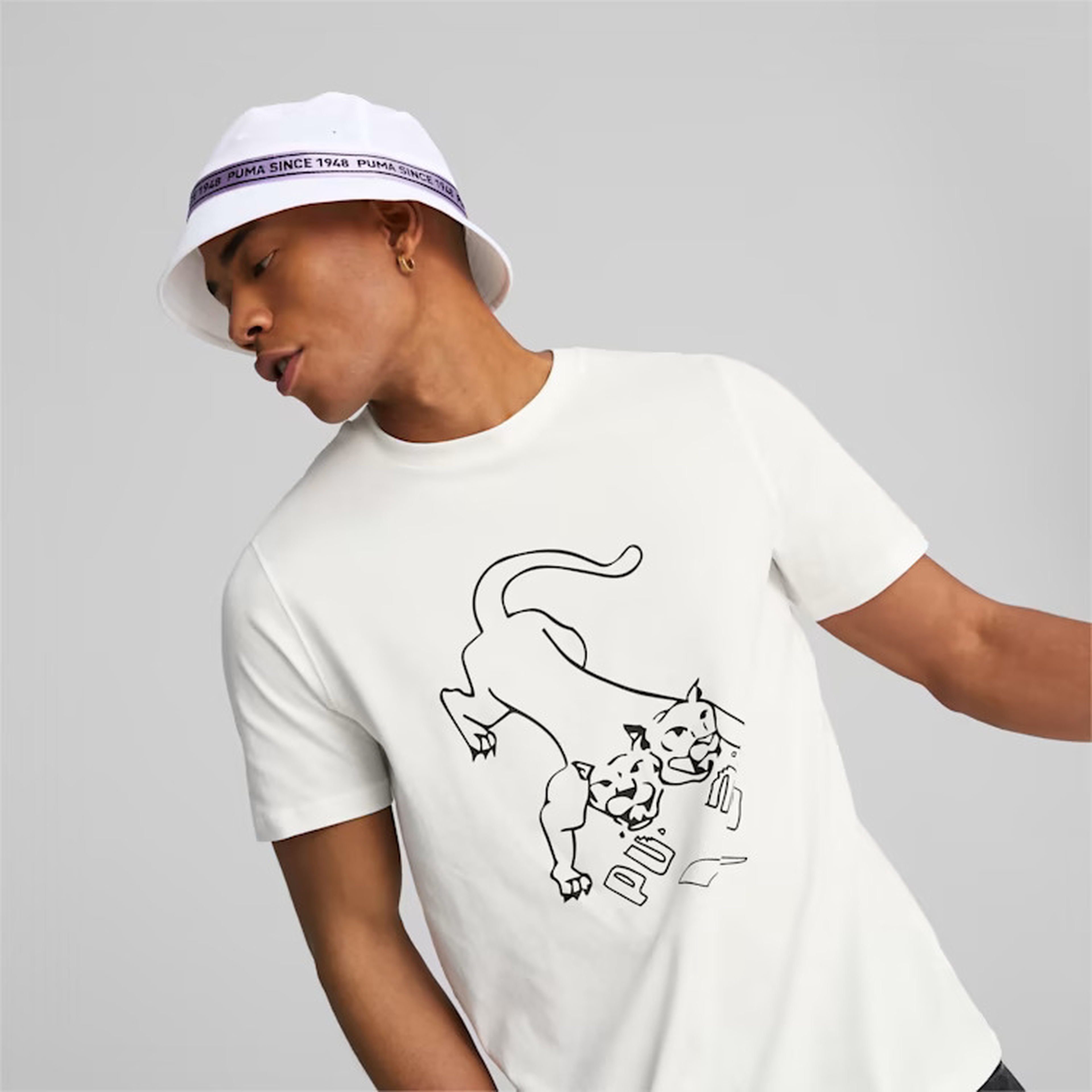 Puma Prime Color Block Bucket Unisex Beyaz Şapka