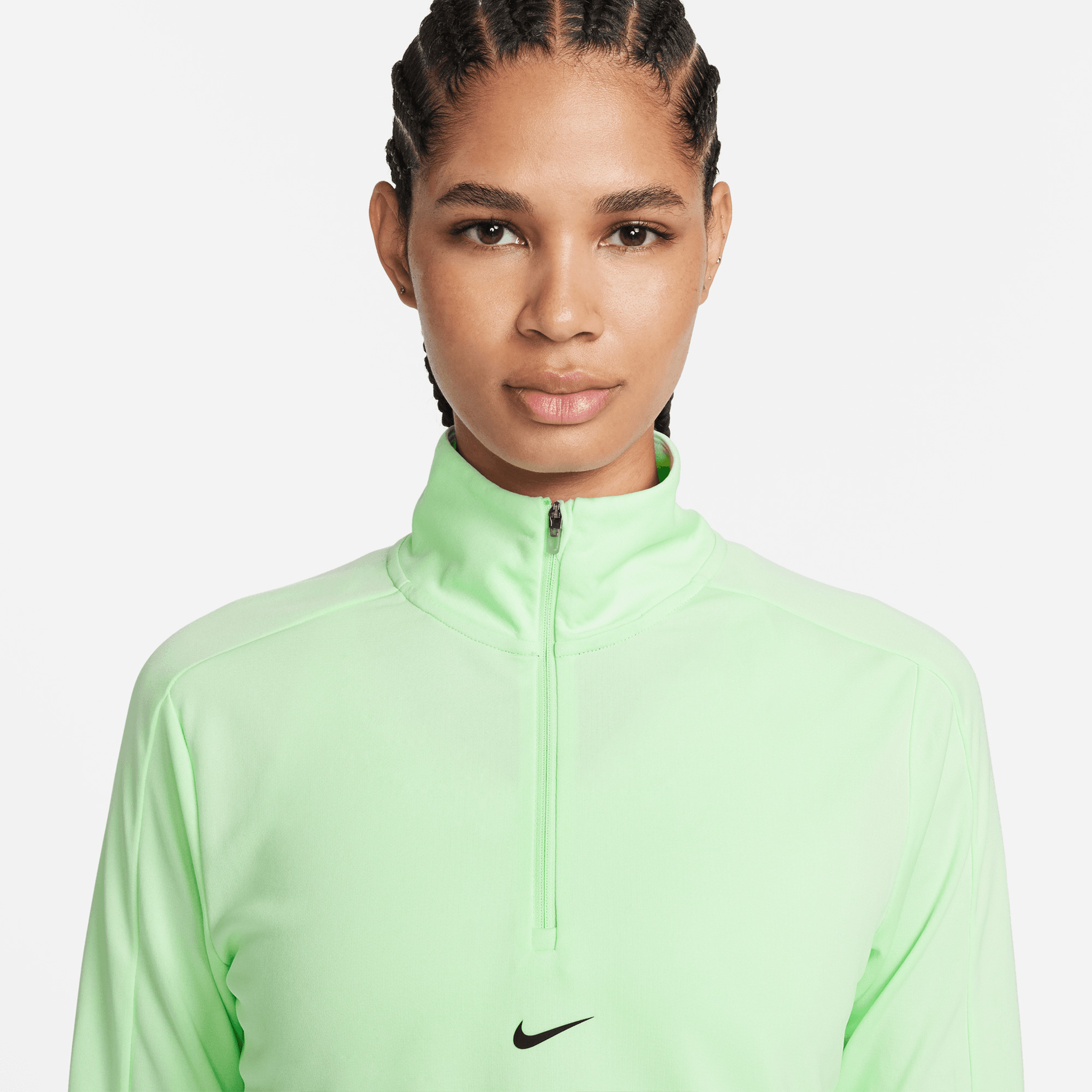 Nike Pacer Dri-FIT 1/4-Zip Pullover Kadın Yeşil Sweatshirt