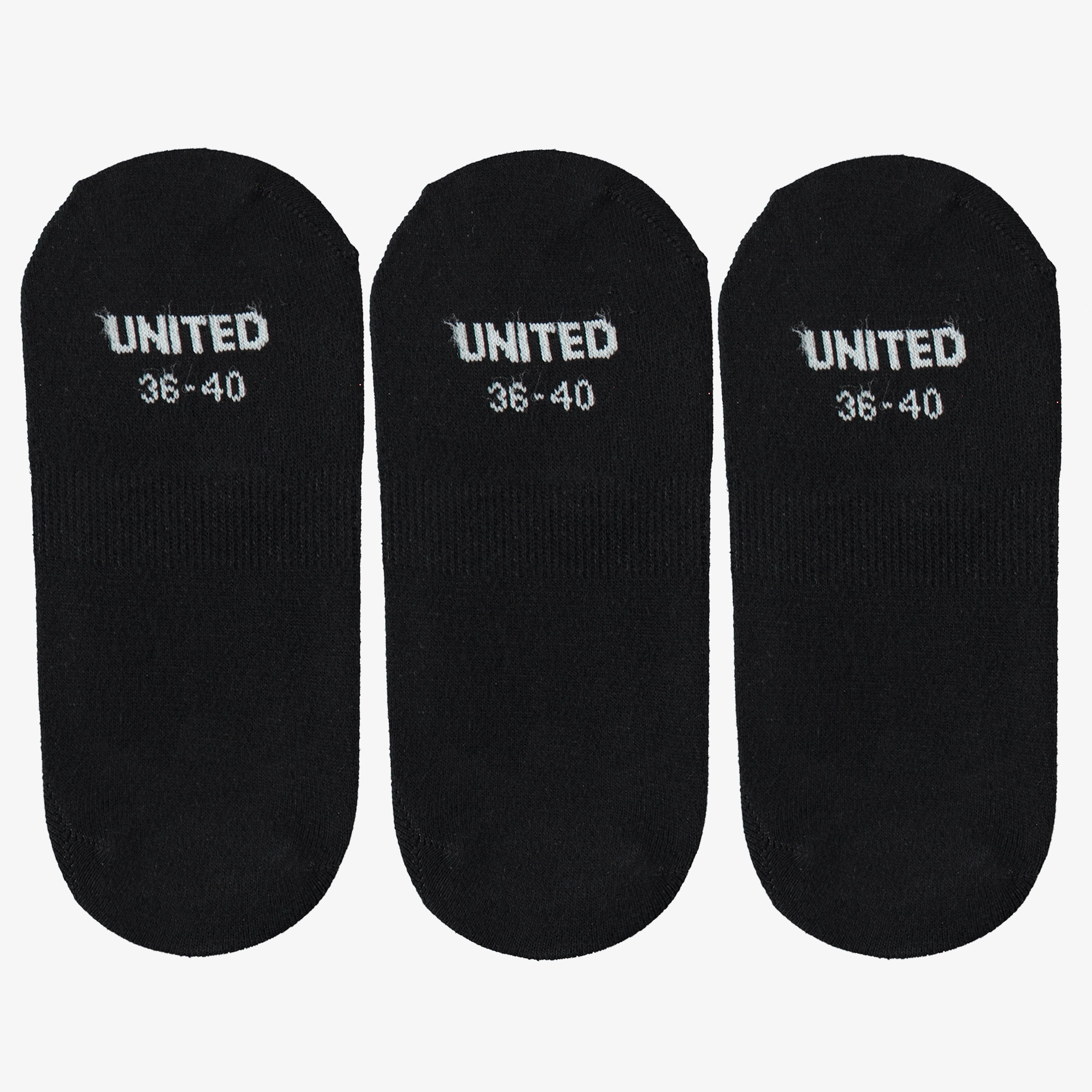 UNITED4 Kadın Siyah 3'lü Çorap