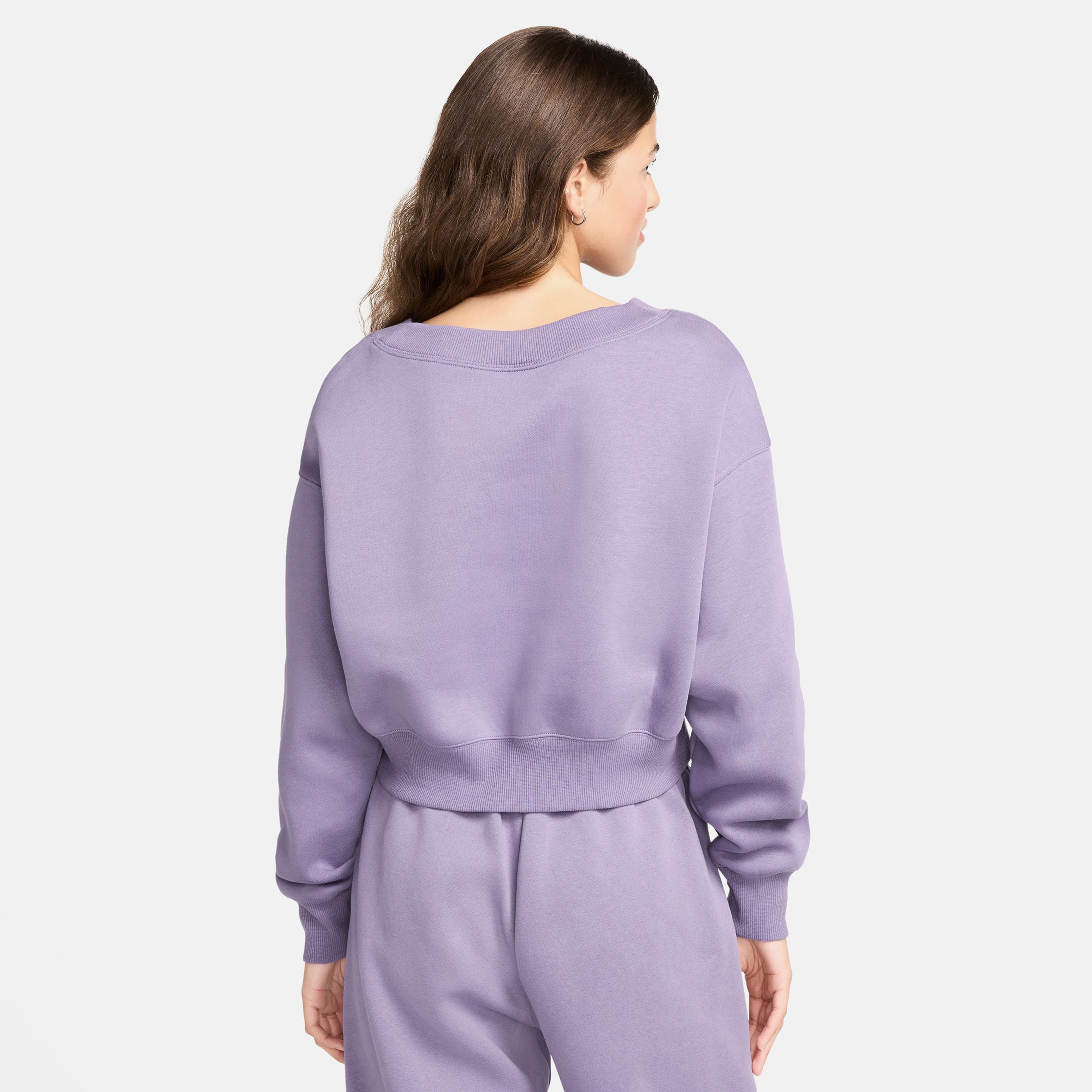 Nike Sportswear Phoenix Fleece Kadın Mor Crop T-Shirt